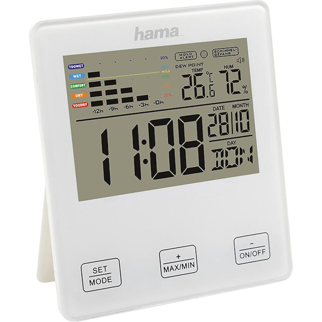 Hama Wetterstation »Thermo-/Hygrometer "TH-10", mit Schimmelalarm Thermometer«