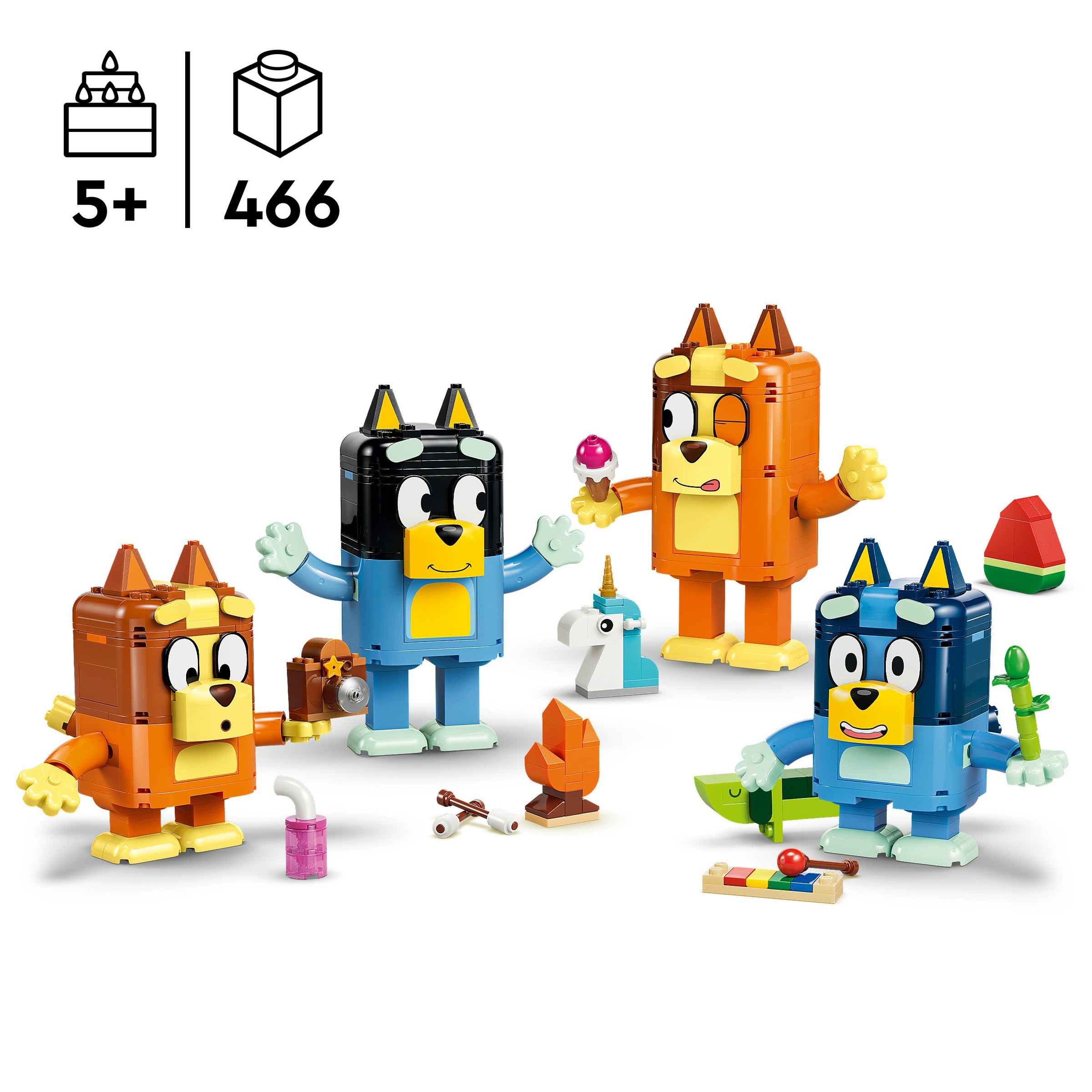 LEGO® Konstruktionsspielsteine »Blueys Familie aus LEGO Steinen (11217), LEGO Bluey« Made in Europe