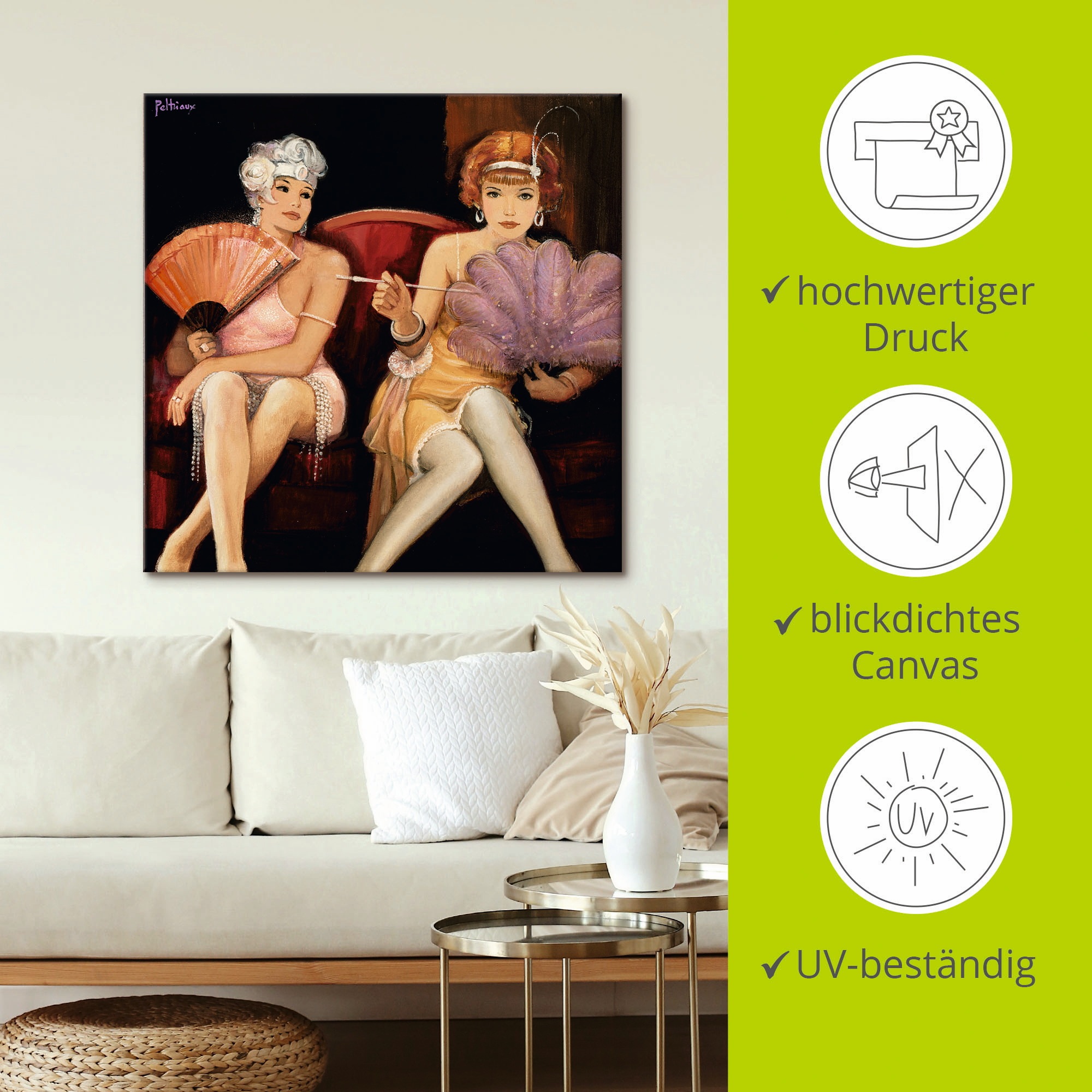 Artland Wandbild »Klimatisiert«, Frau, (1 St.), als Leinwandbild, Poster in verschied. Größen