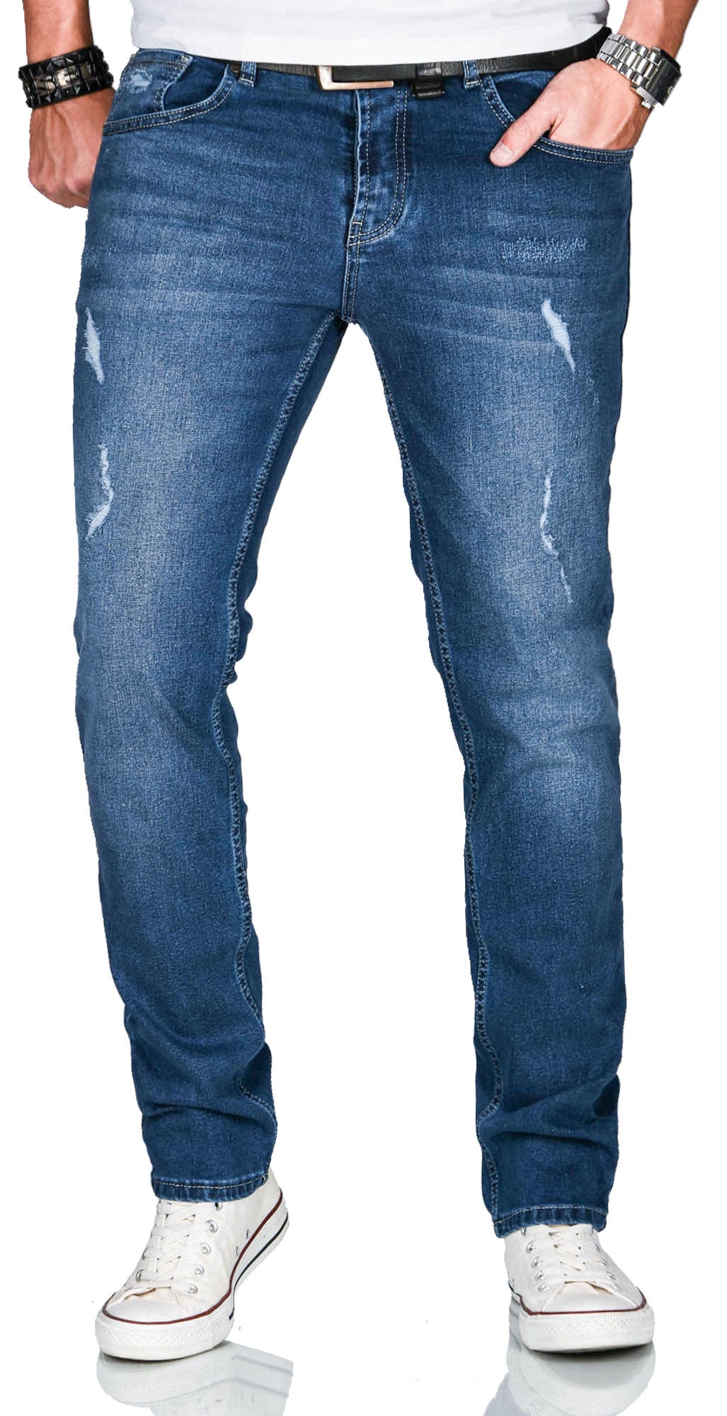 Alessandro Salvarini Slim-fit-Jeans "ASCatania", mit used look Effekt und mit 2% Elasthan