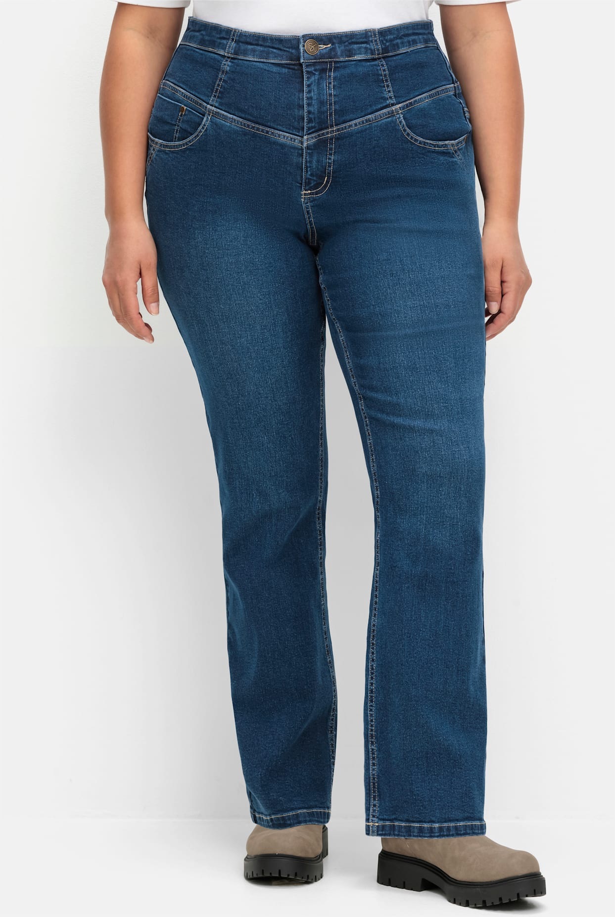 Sheego Stretch-Jeans 1 Stk. tlg. günstig online kaufen