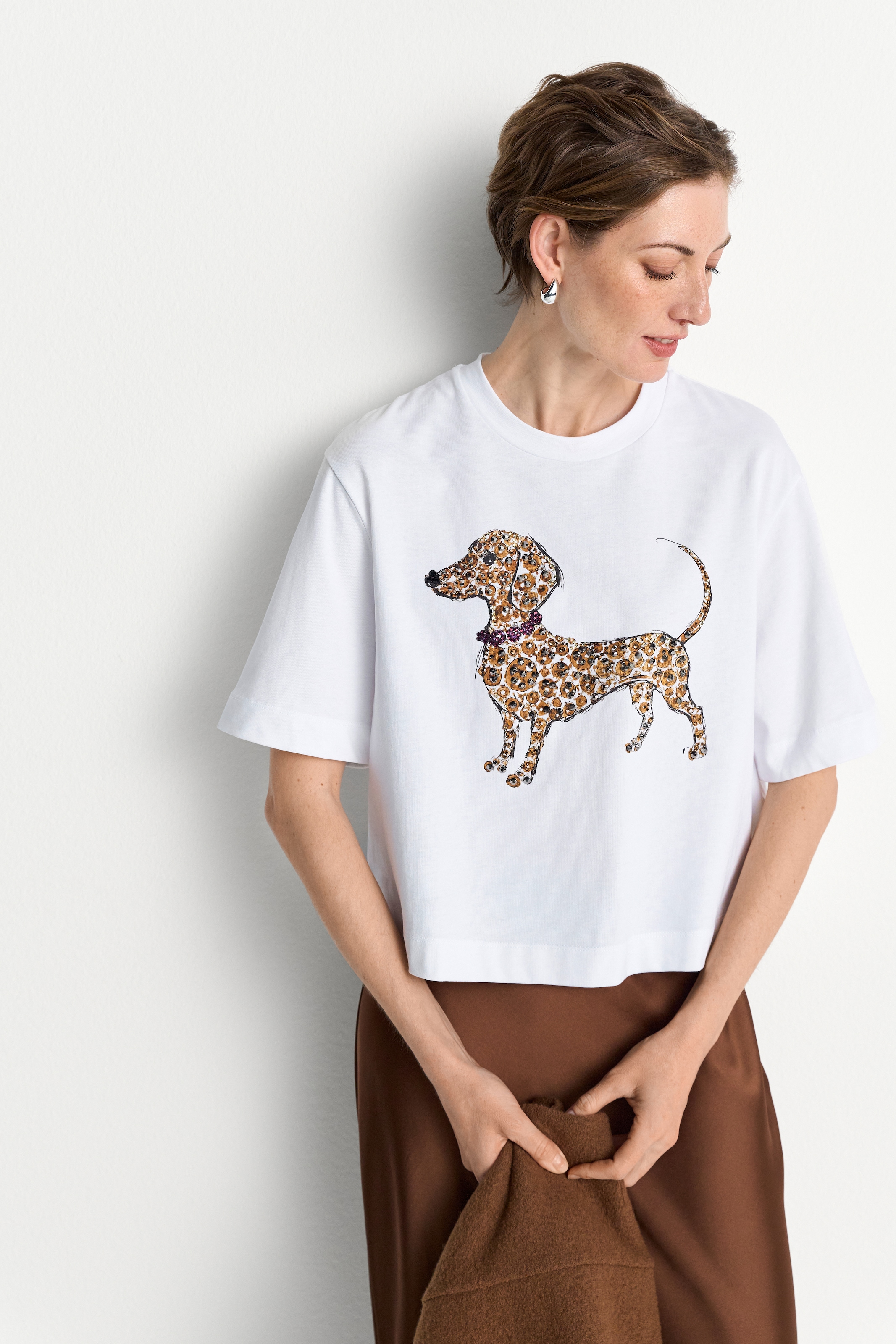 RICHROYAL T-Shirt mit Hundeprint