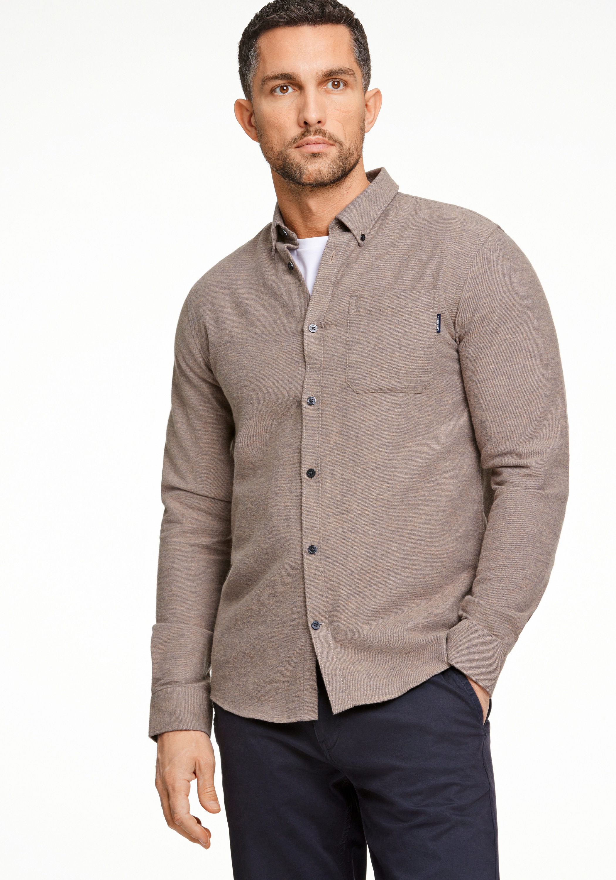 LINDBERGH "Freizeithemd (Langarm) Relaxed Fit"