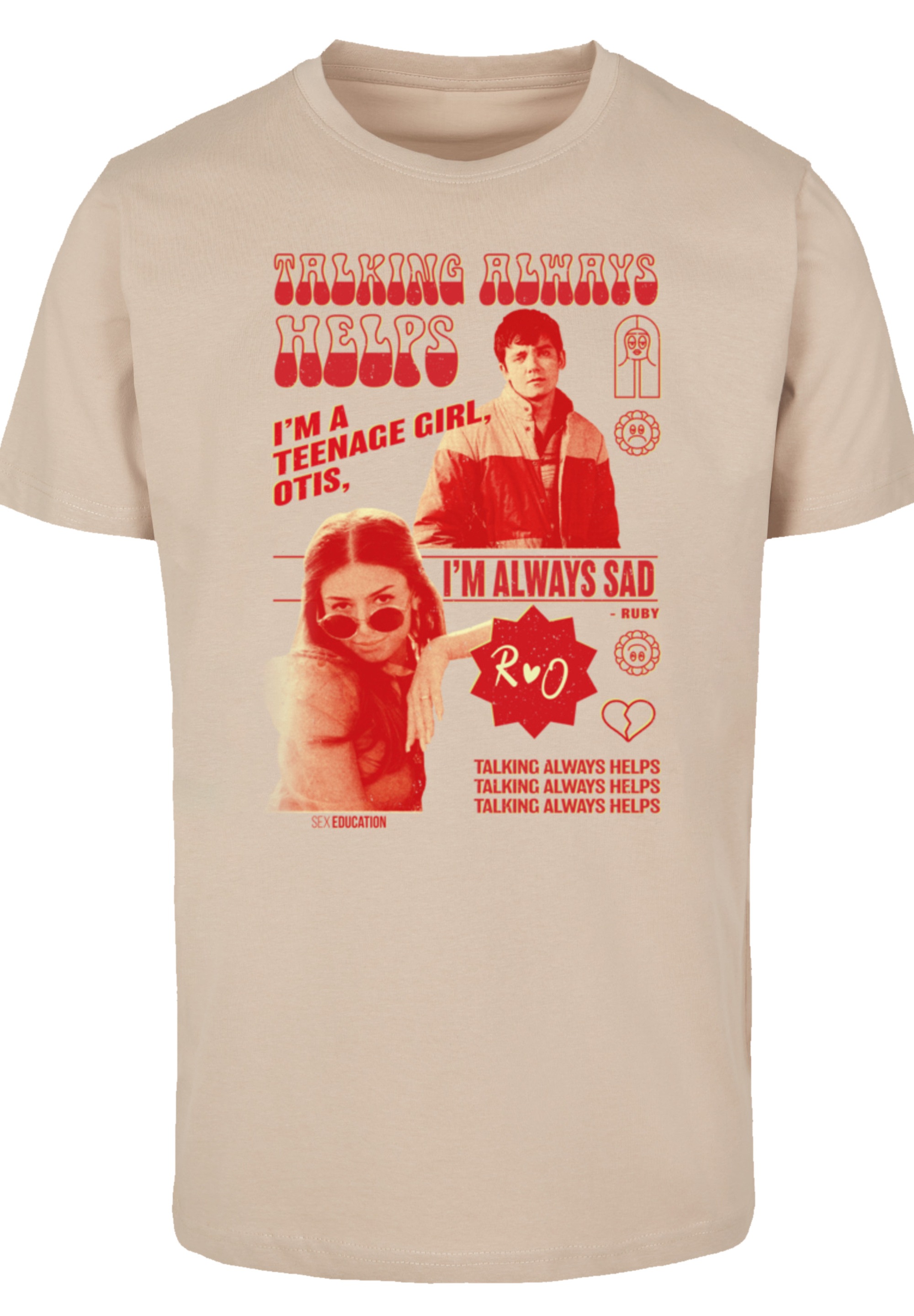 F4NT4STIC T-Shirt »Sex Education Otis Talking Helps Netflix TV Series«, Premium Qualität