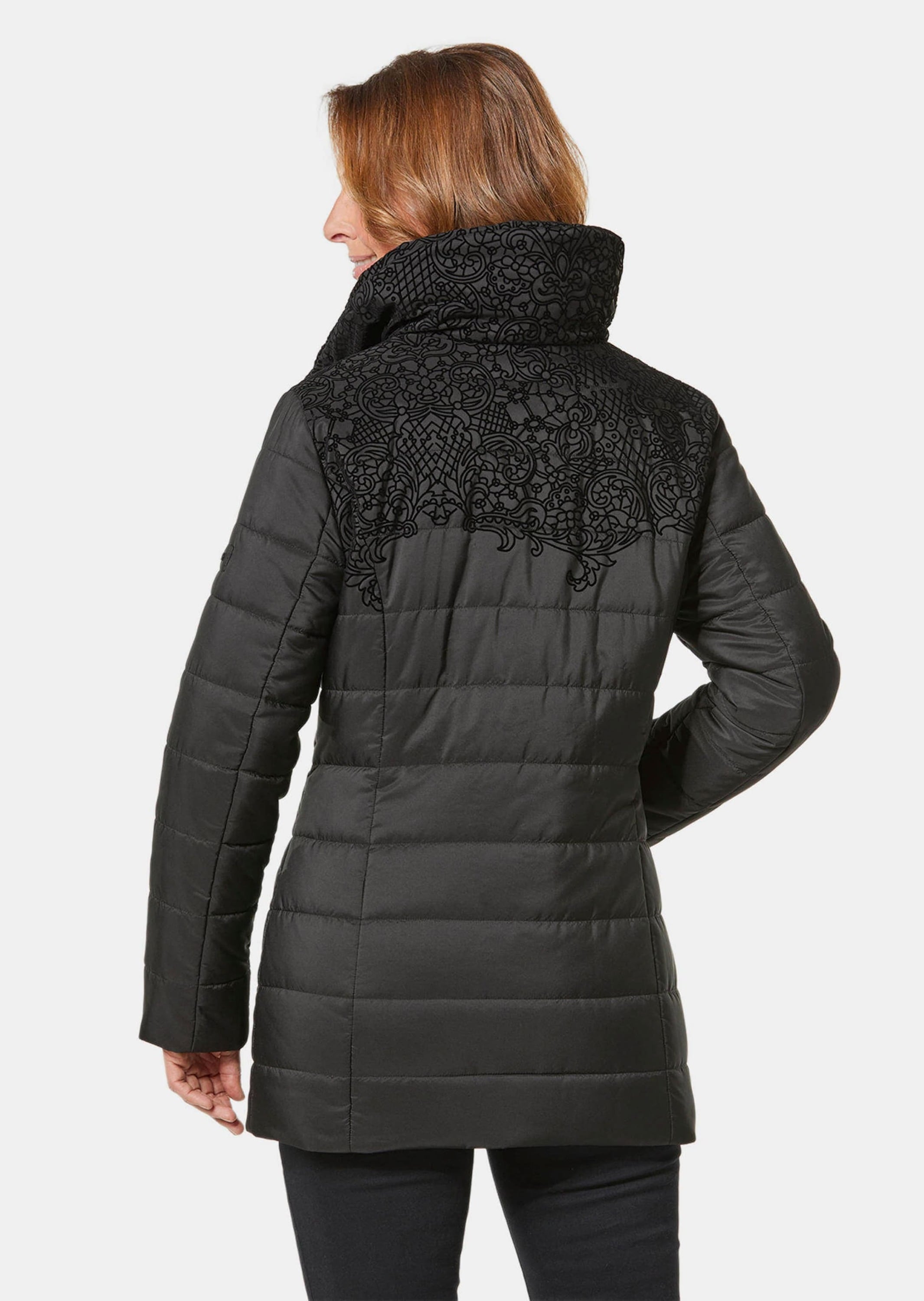 GOLDNER Steppjacke »Steppjacke Steppjacke mit hübschem Flock-Druck«
