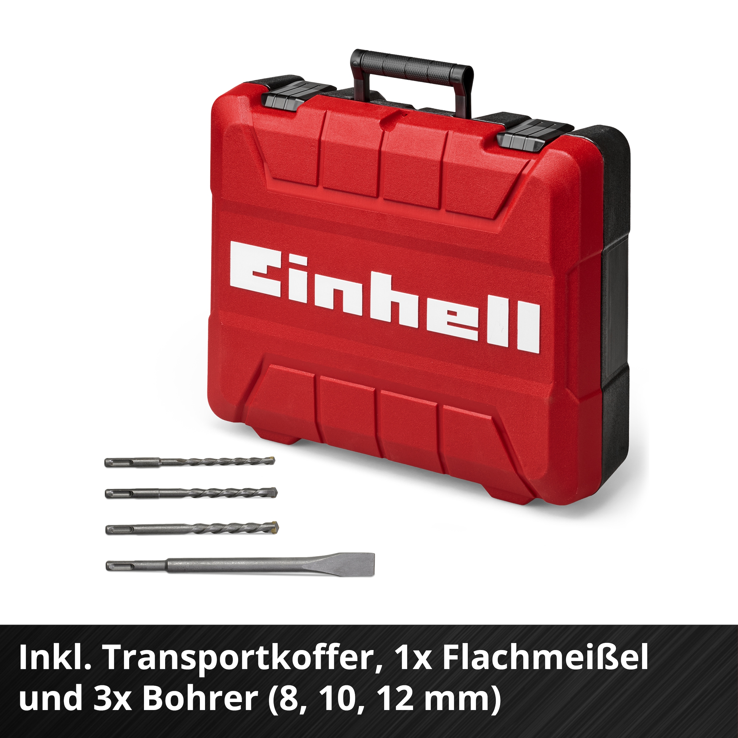 Einhell Bohrhammer »TE-RH 34/6 4F +4« 1600 W, 6 J, SDS-plus, Schlagwerk, 4 Funktionen, Koffer, 3x Bohrer