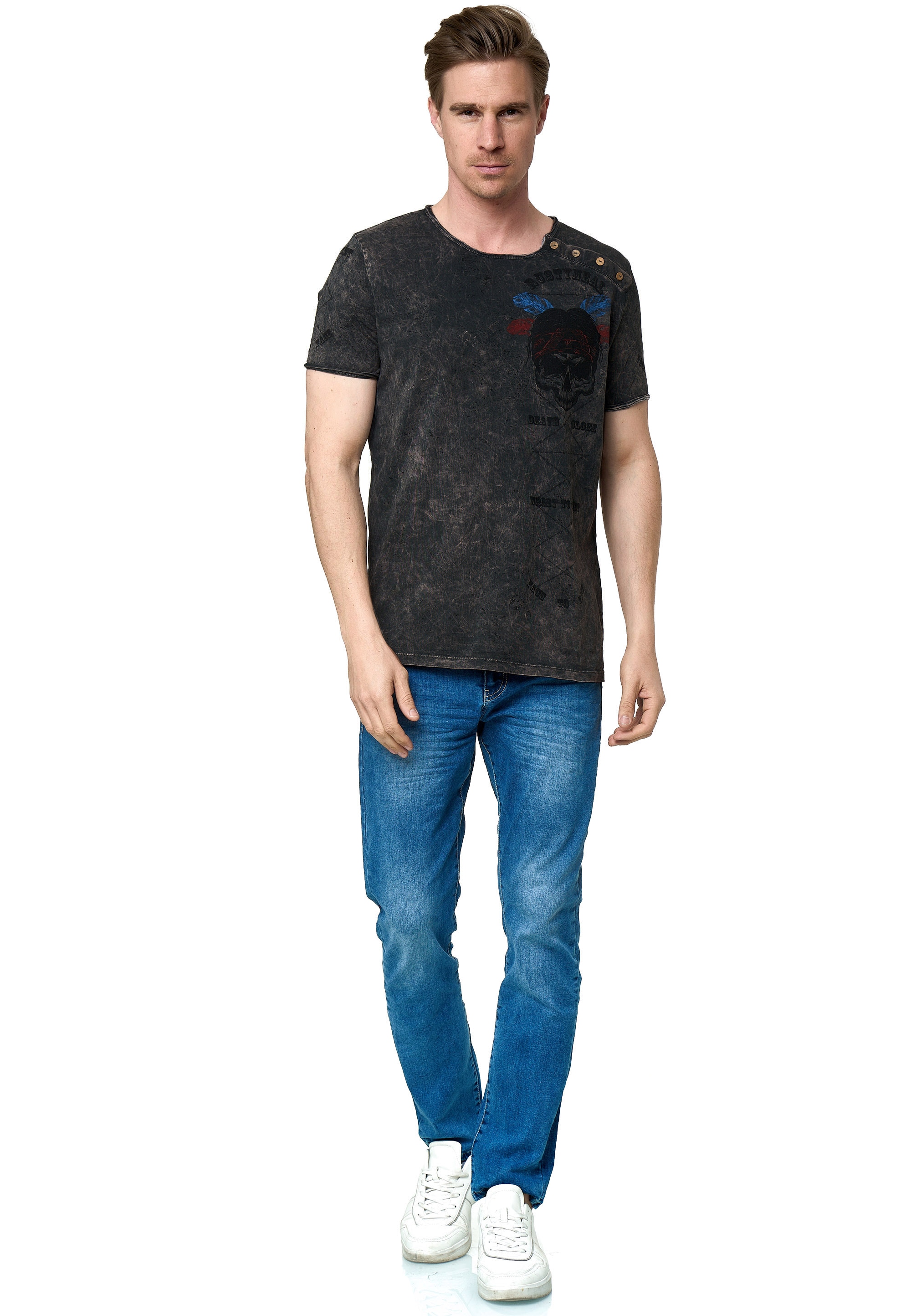 Rusty Neal T-Shirt, mit verwaschenem Print