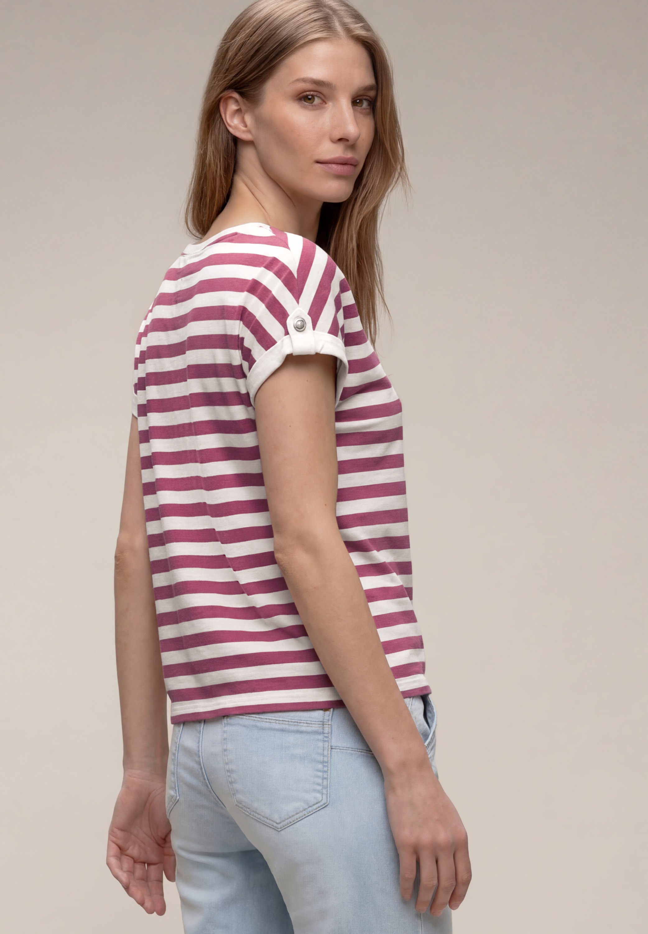 STREET ONE Shirttop Sommershirt im Streifen-Design