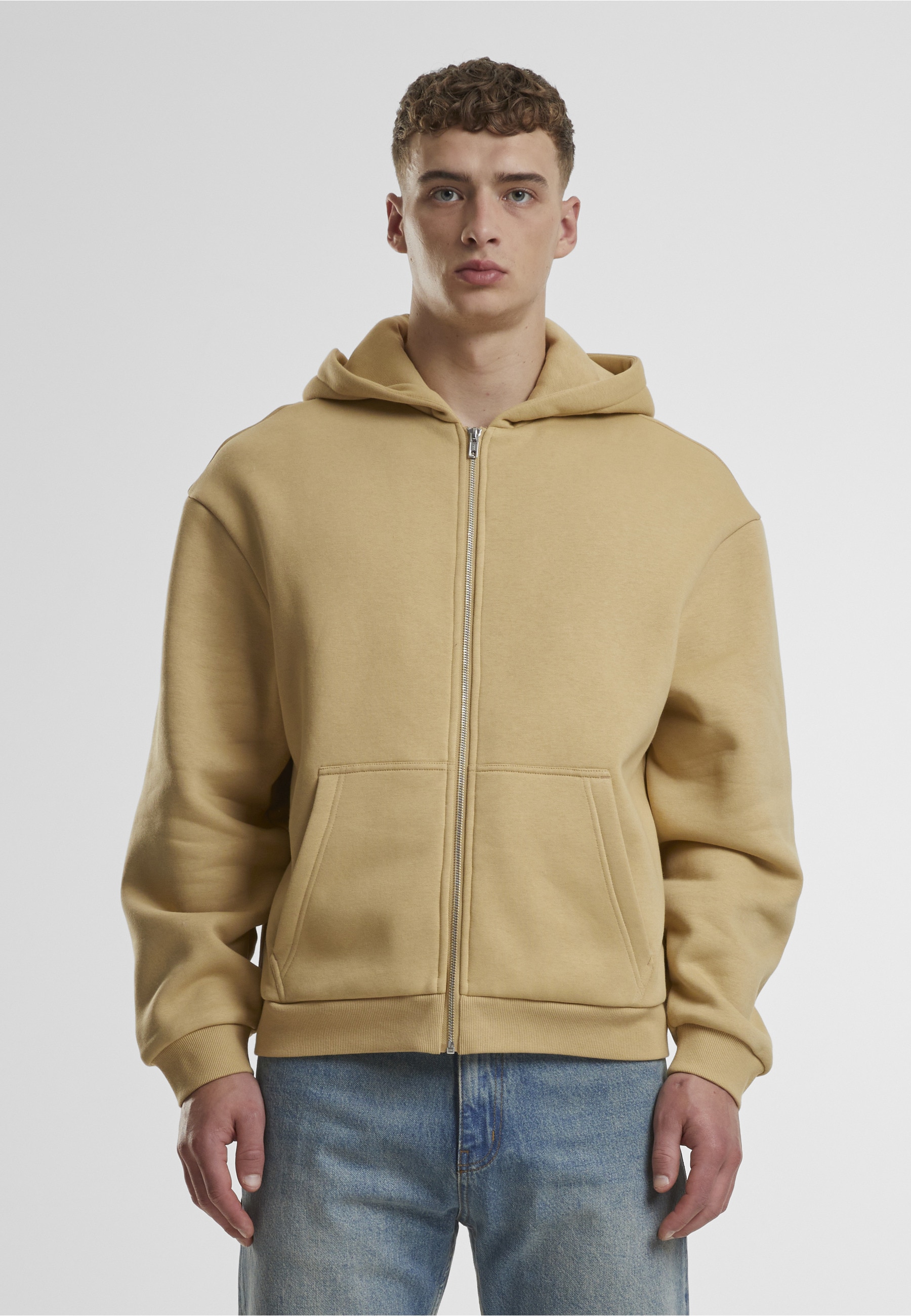 URBAN CLASSICS Strickpullover »Urban Classics Fluffy Zip Cardigan« 1 tlg.