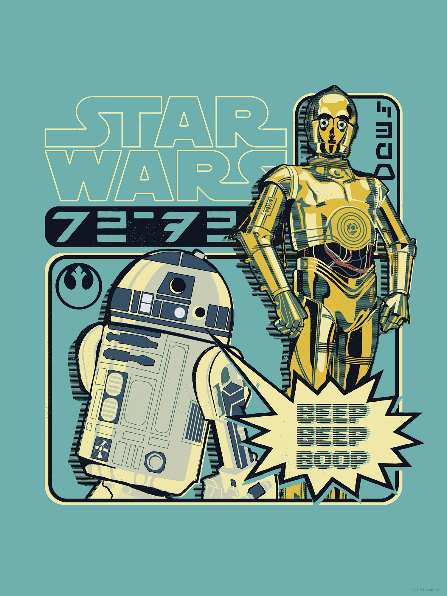 Komar Wandbild »Star Wars Beep Boop«, Disney, (Set, 1 St.), 30 x 40 cm (Breite x Höhe) - Kinderzimmer, Dekoration