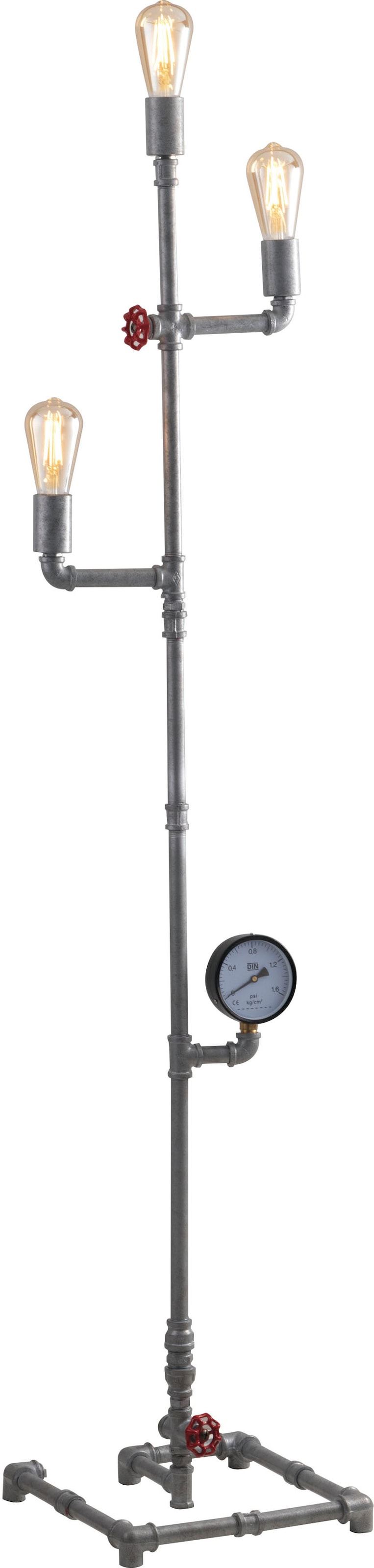 Brilliant Stehlampe x Standleuchte E27 25cm 1 Höhe mit Fassung - »Gould«, Rauchglas 146cm flammig-flammig, | Ø - BAUR