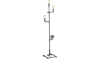 Brilliant Stehlampe »Gould«, 1 flammig-flammig, Standleuchte mit Rauchglas  - 146cm Höhe x 25cm Ø - E27 Fassung | BAUR