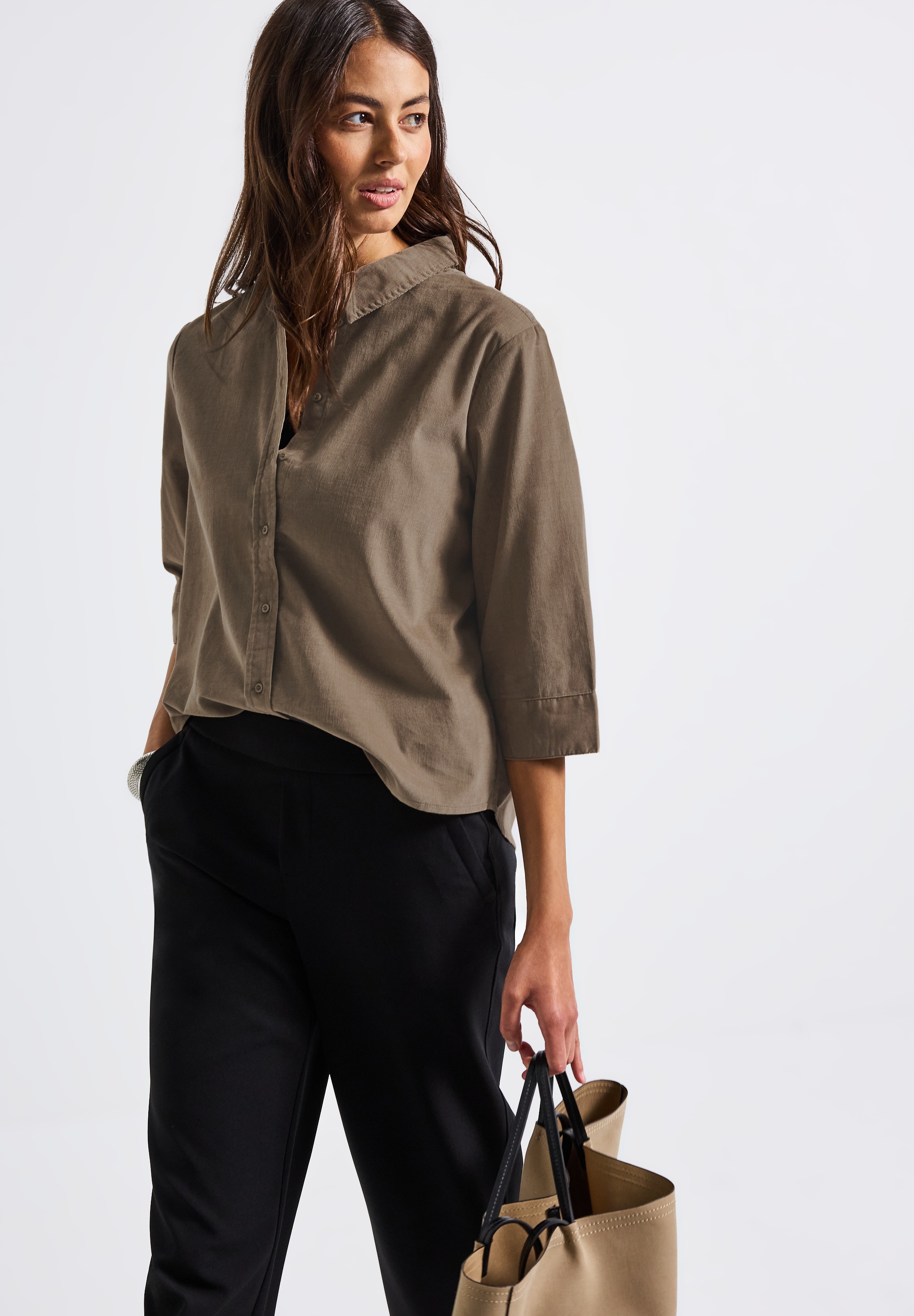 STREET ONE Hemdbluse, in Cord Qualität günstig online kaufen
