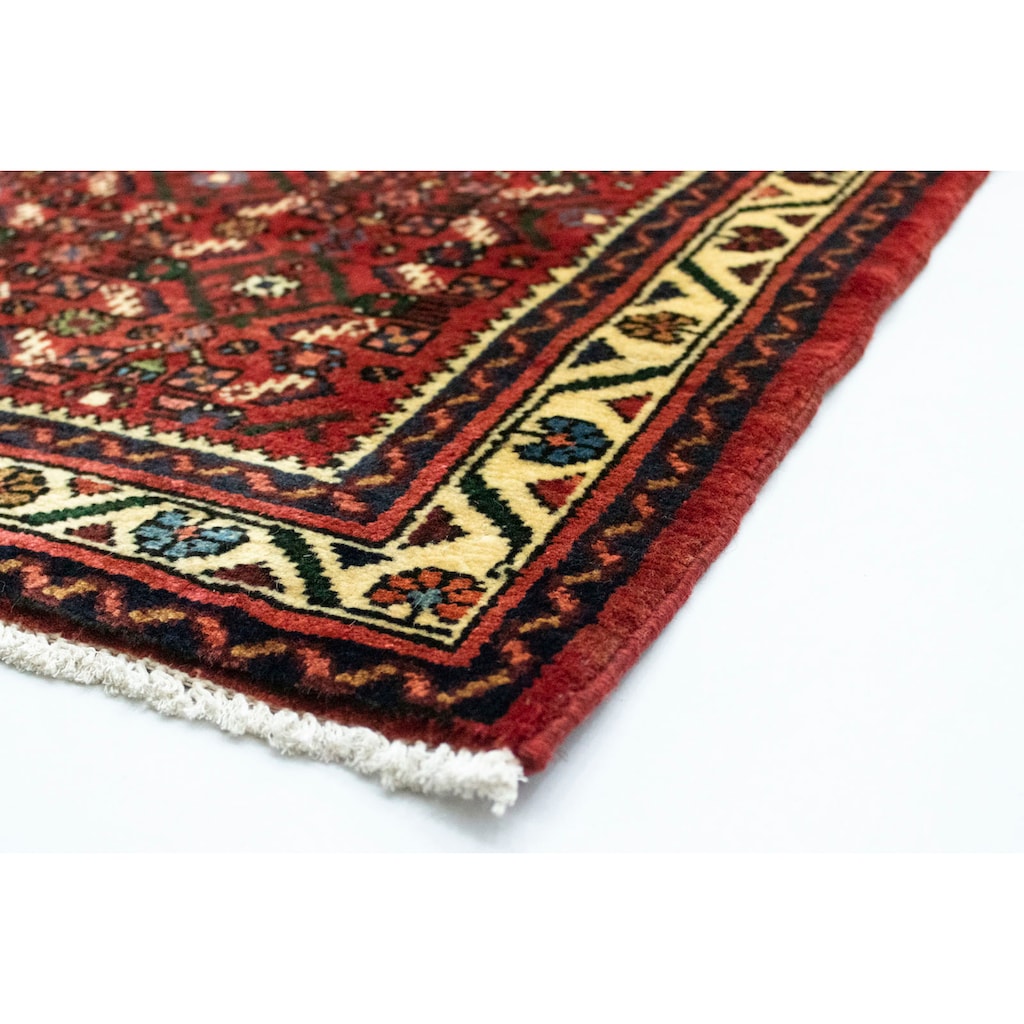 morgenland Wollteppich »Hosseinabad Teppich handgeknüpft rot«, rechteckig