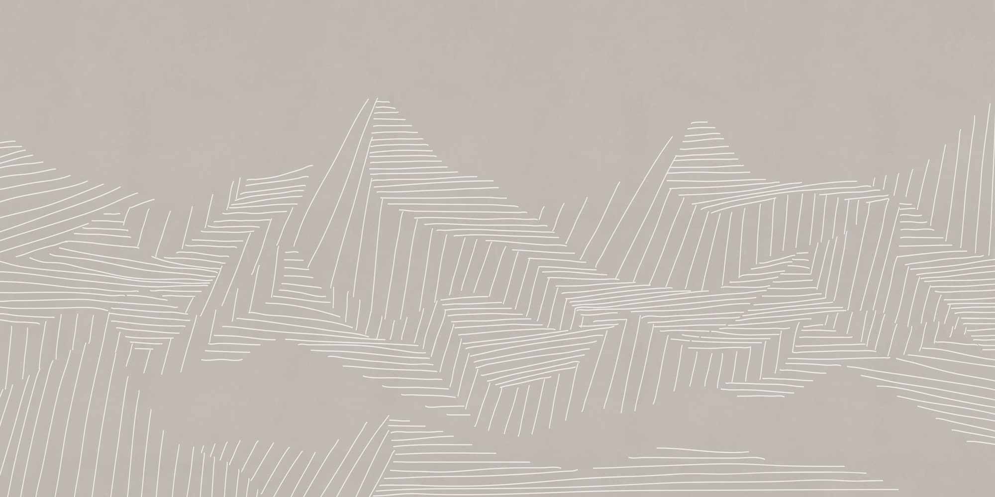 living walls Vliestapete »Fototapete Line Art Berge Beige Weiß Abstrakt« matt glatt