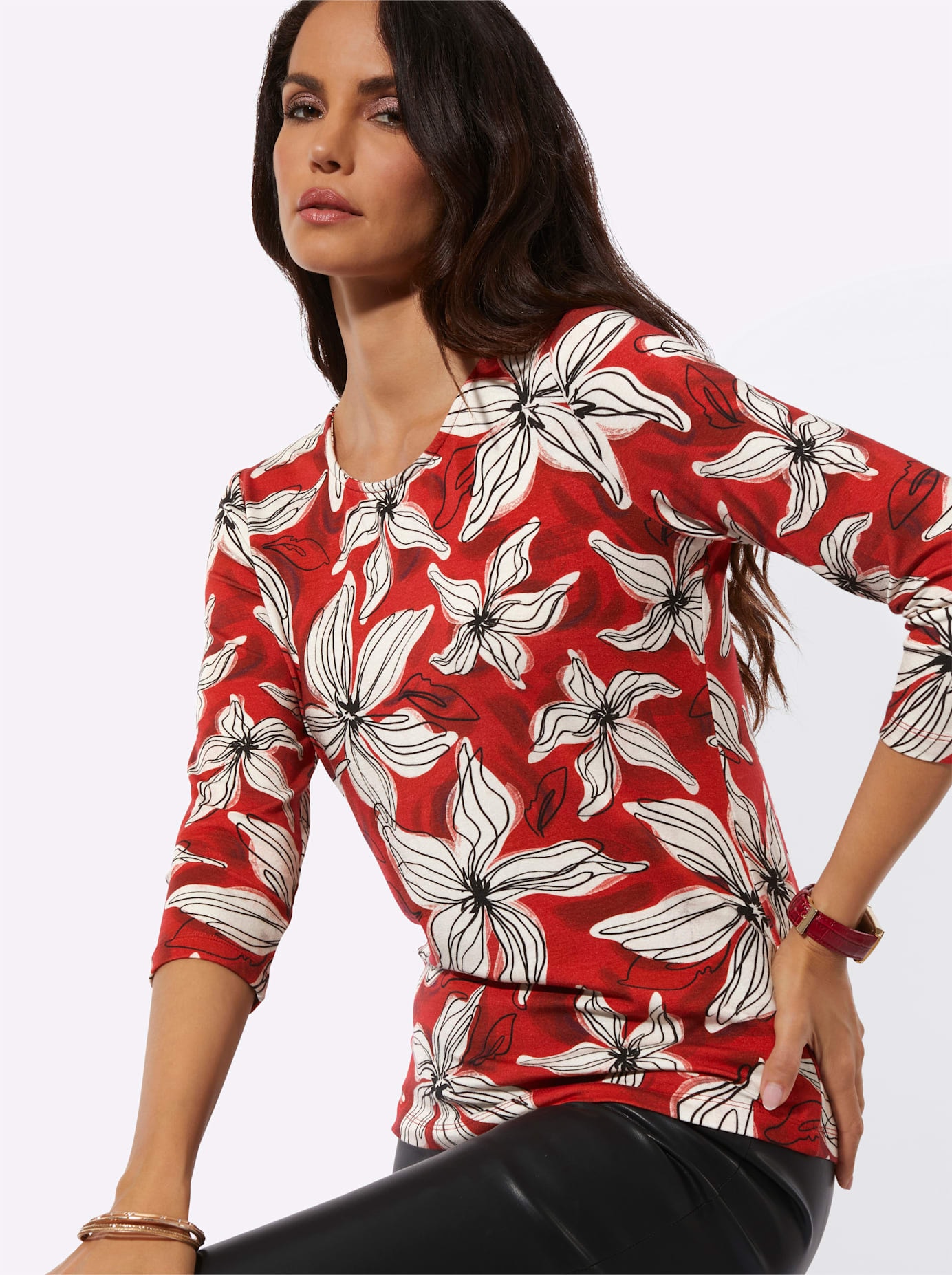 creation L Rundhalsshirt »Druck-Shirt« 1 tlg.