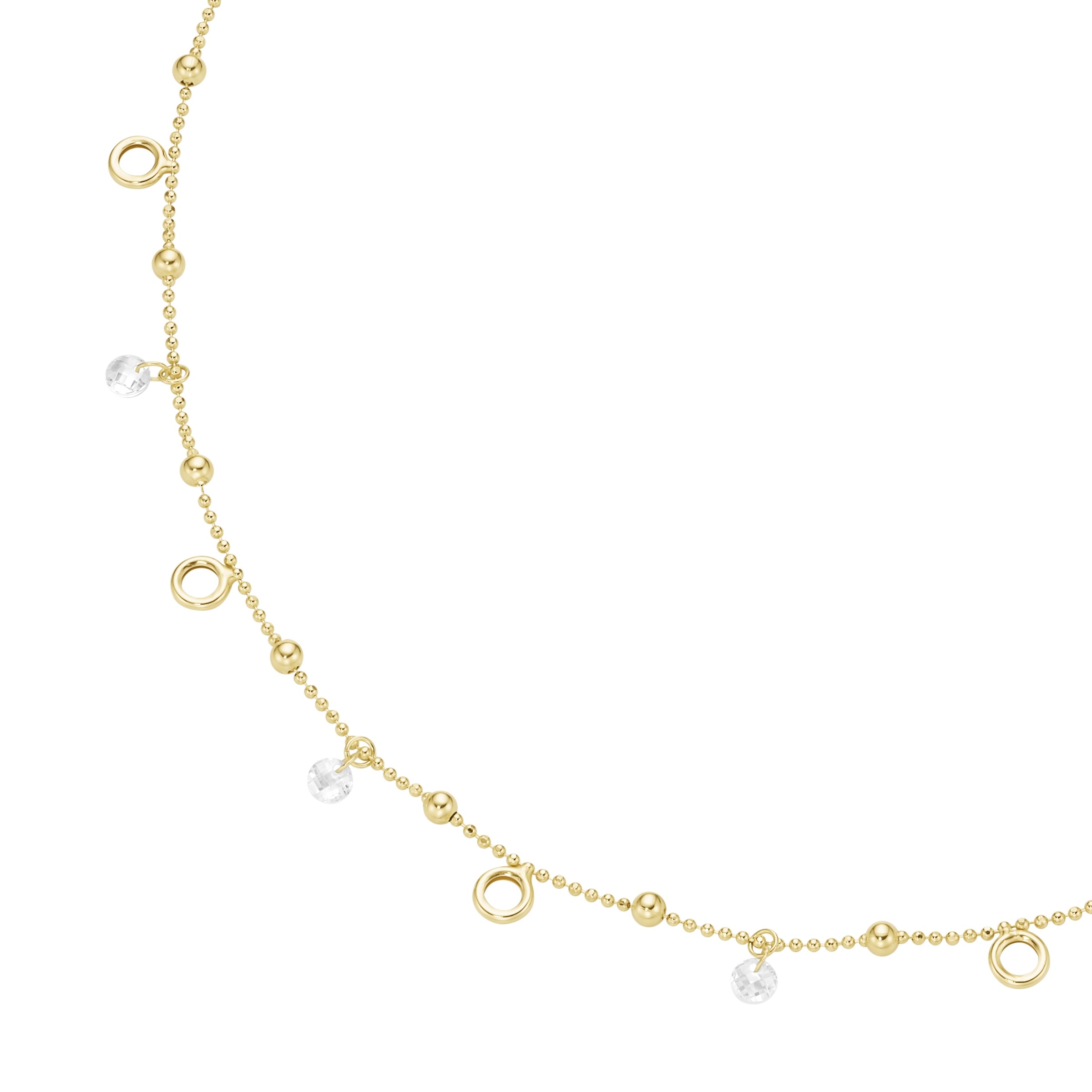 Smart Jewel Collier »mit Kugeln Zirkonia und Ringen Silber 925«