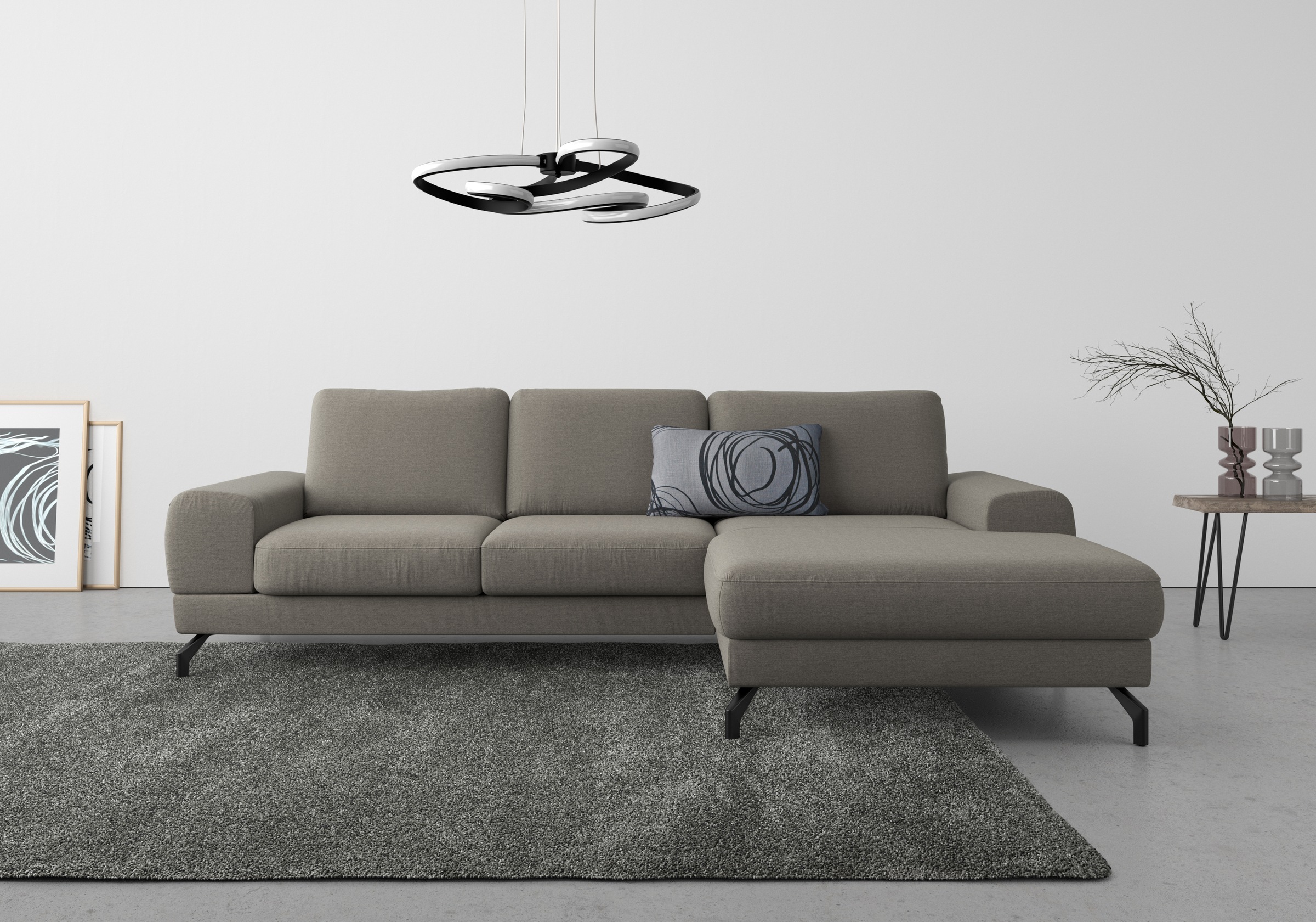 sit&more Ecksofa »Cinturo L-Form«, inklusive Sitztiefenverstellung und Federkern, Sitzhöhe 45 cm