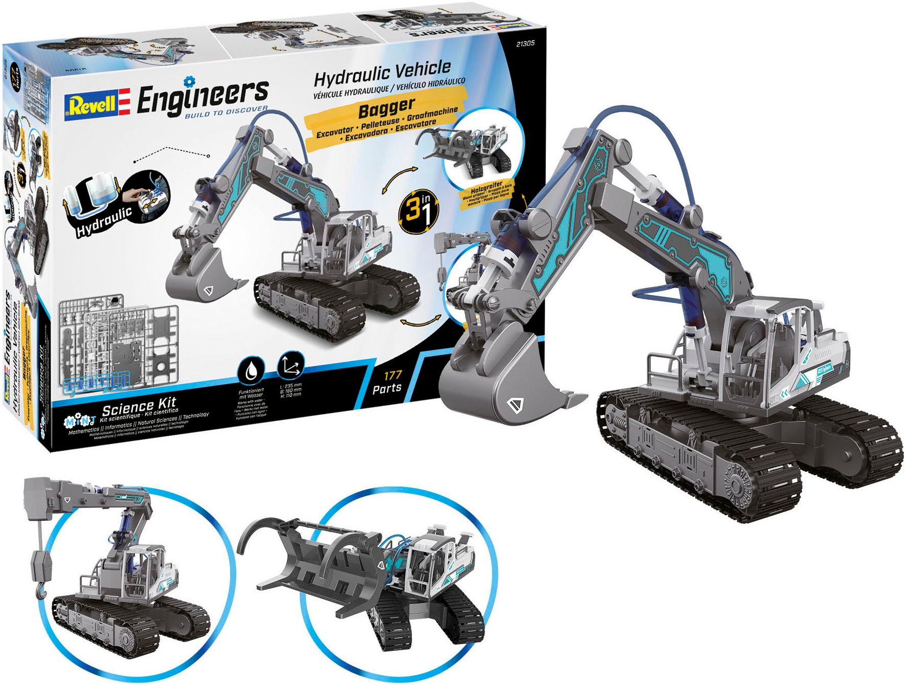 Revell® RC-Bagger »Revell Engineers, Hydraulischer Bagger«