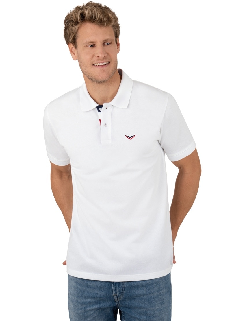 Trigema Poloshirt "TRIGEMA Poloshirt mit dreifarbiger Knopfleiste", 1 Stk. günstig online kaufen
