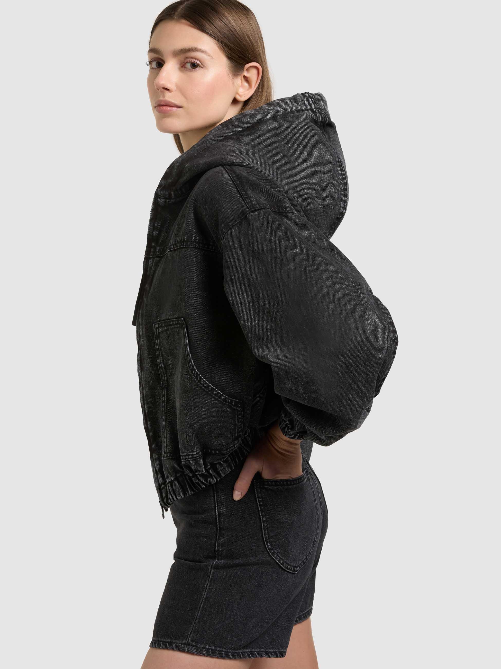 khujo Jeansjacke »Gretel« mit Kapuze Modische Jacke in Jeans-Optik