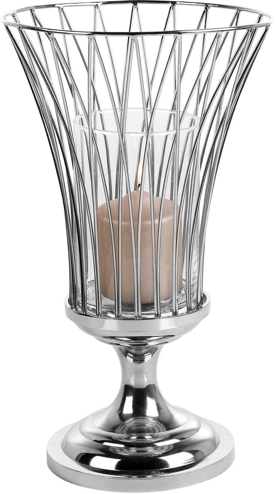 Fink Windlicht »ALLEGRA«, (1 St.), Kerzenhalter aus Edelstahl und Glas  kaufen | BAUR
