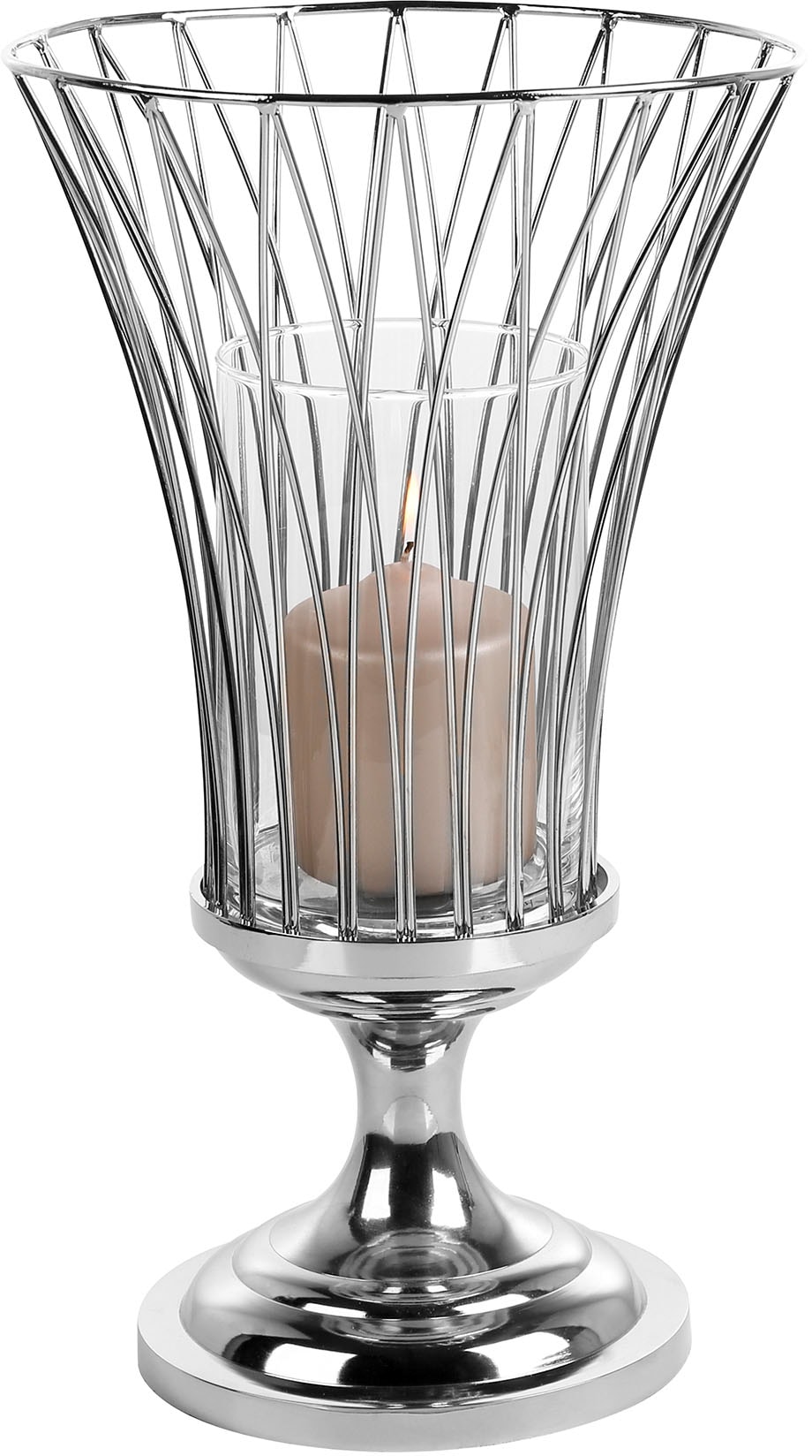 Fink Windlicht "ALLEGRA" Kerzenhalter aus Edelstahl und Glas günstig online kaufen