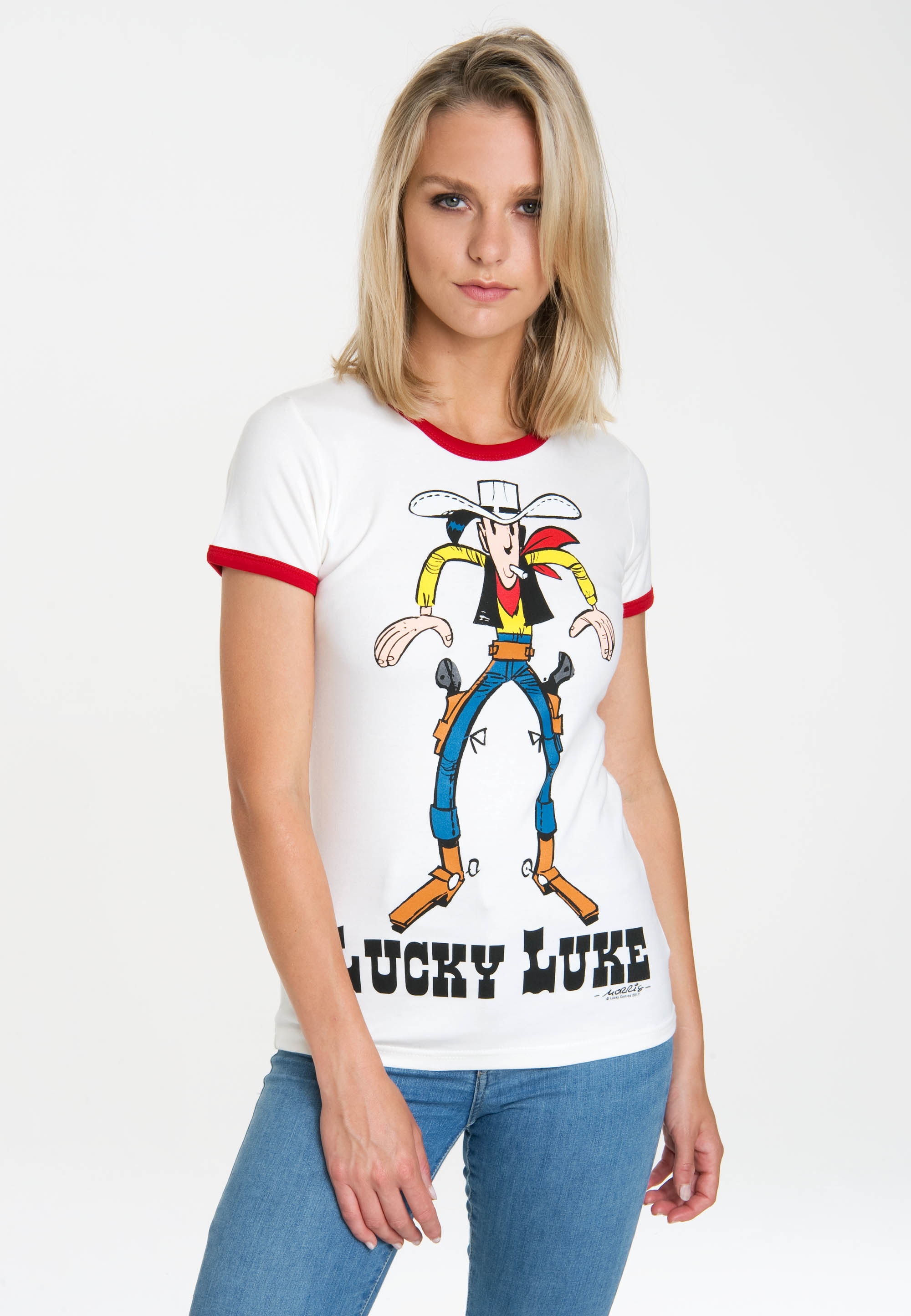 LOGOSHIRT T-Shirt "Lucky Luke", mit lizenziertem Originaldesign günstig online kaufen