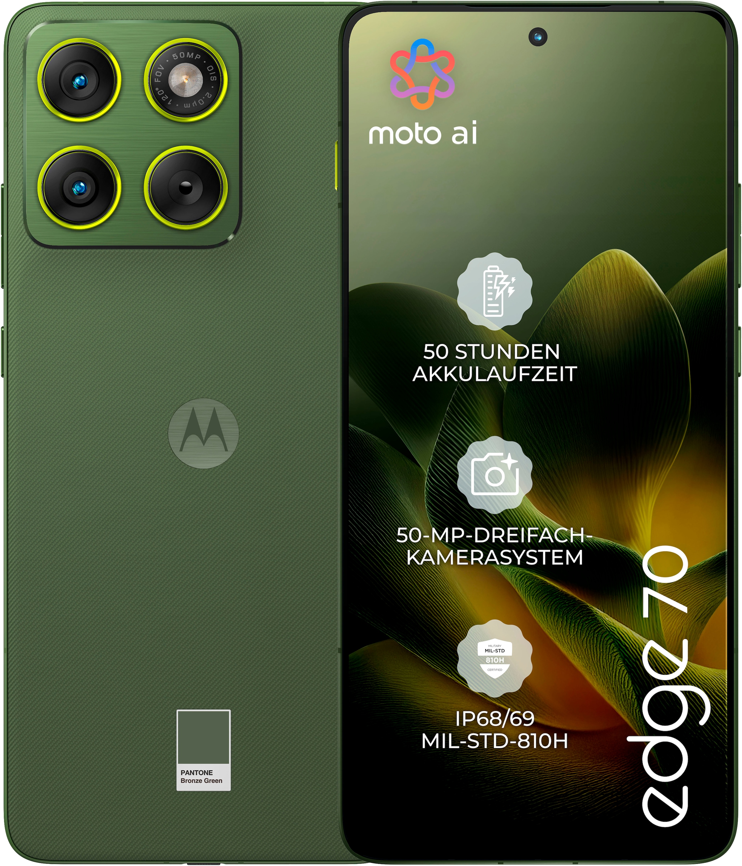 Motorola Smartphone »edge 70« Bronze Green