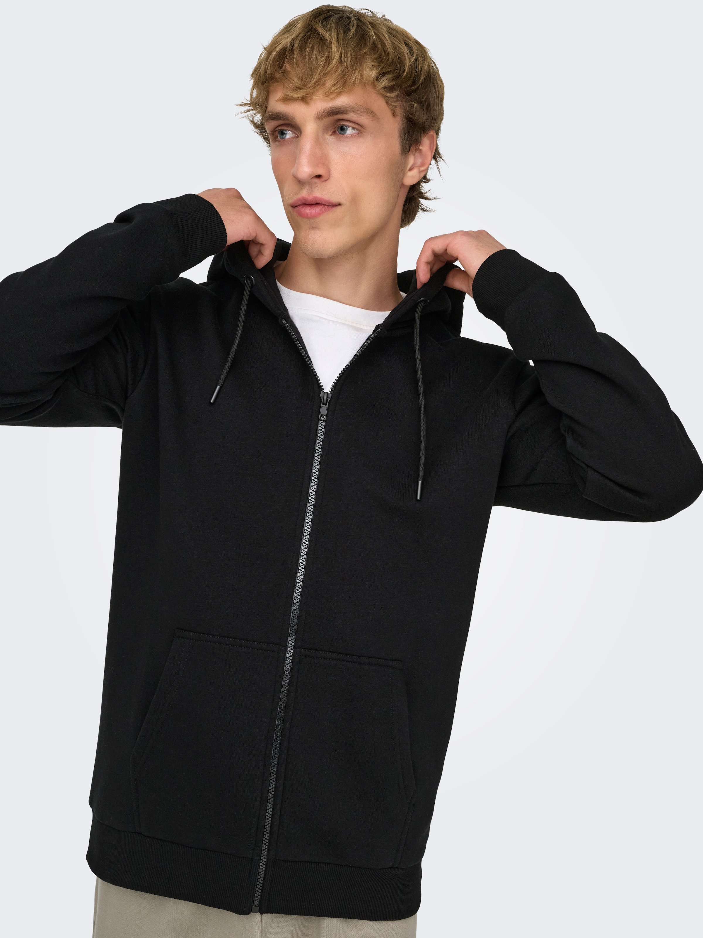 ONLY & SONS Kapuzensweatjacke »CERES LIFE ZIP THR. HOODIE SWEAT«
