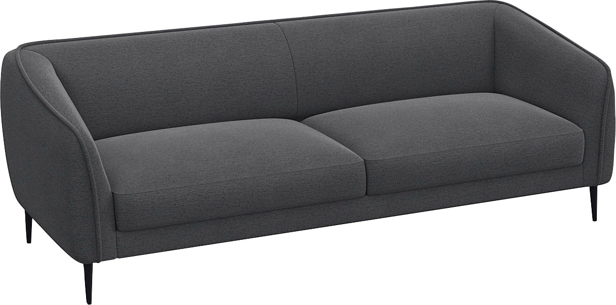 FLEXLUX 3-Sitzer »Belle Designsofa, Couch, bequem durch Kaltschaum im Sitz«, Skandinavisches Design, In hochwertiger Verarbeitung