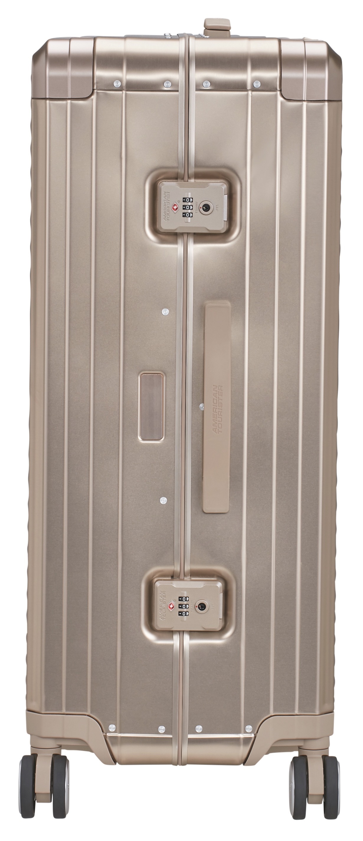 American Tourister® Hartschalen-Trolley »SOUNDBOX ALU, verschiedene Größen und Farben«, 4 Rollen, Hartschalen-Koffer zwei TSA-Schlösser Aluminium-Koffer