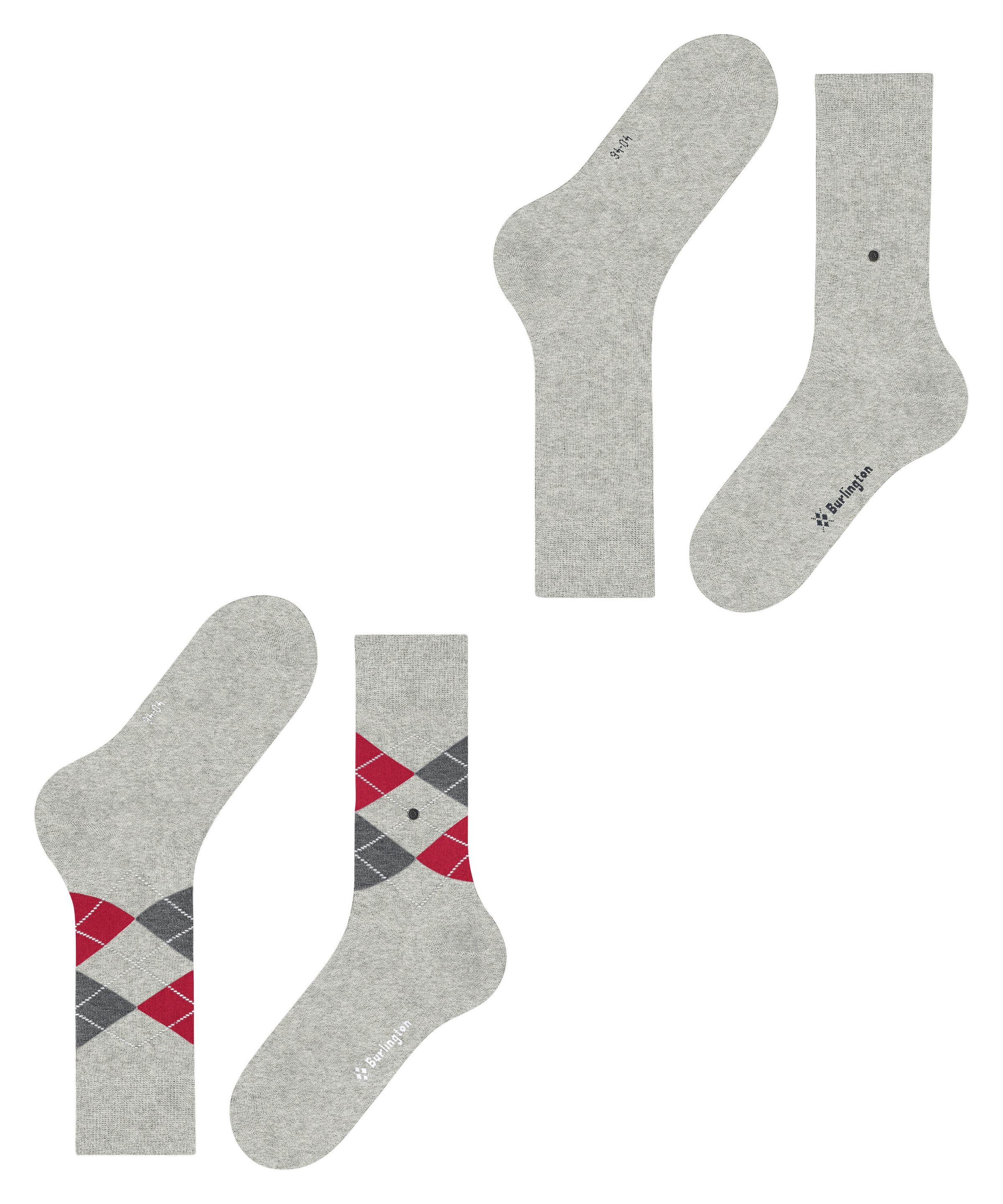 Burlington Socken »Everyday Argyle Mix«, (2 Paar, 2er Pack), aus weicher gekämmter Baumwolle atmungsaktiv