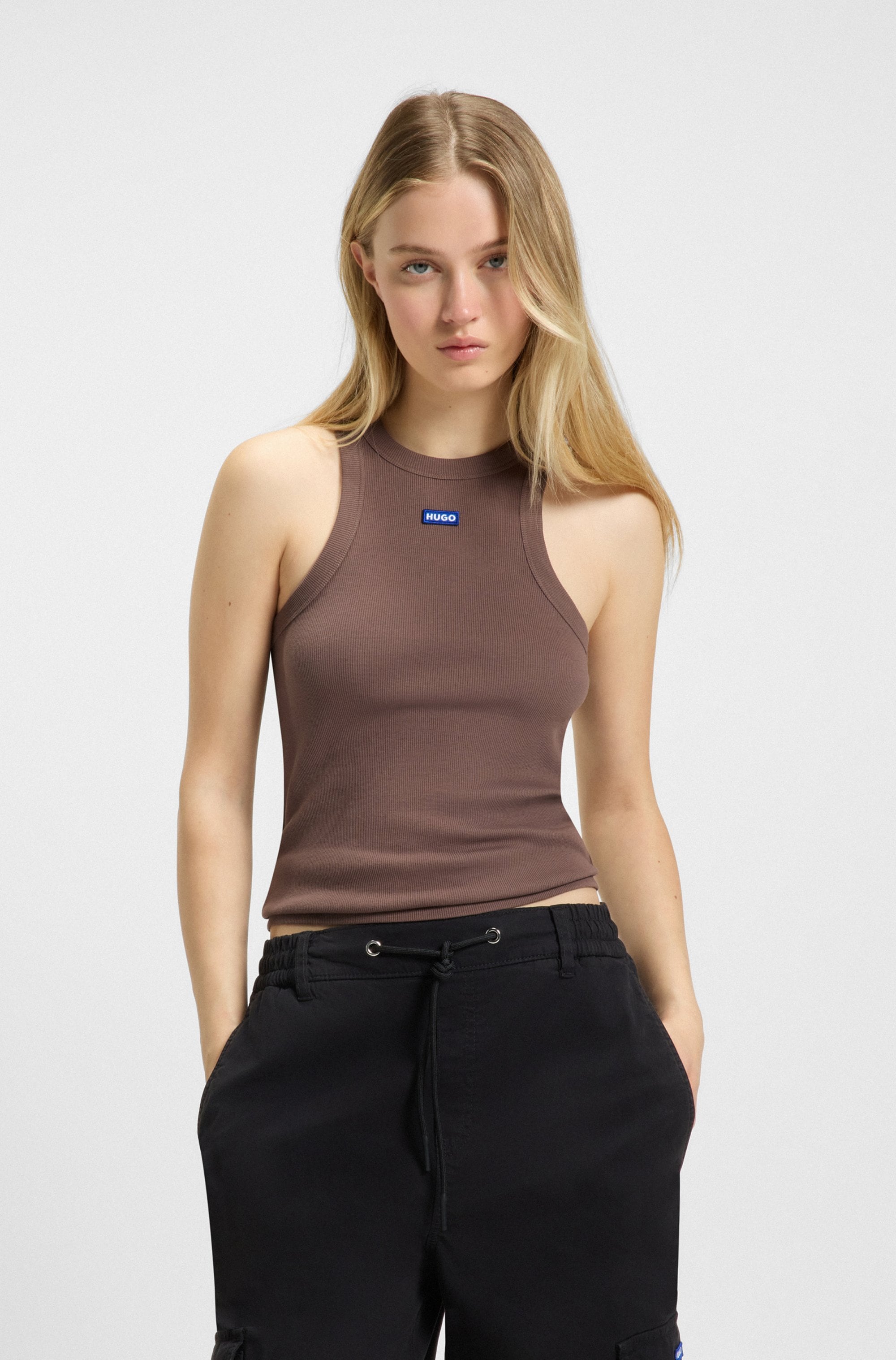HUGO Blue Tanktop "Easy Tank", Stretch-Baumwolle, Slim Fit günstig online kaufen