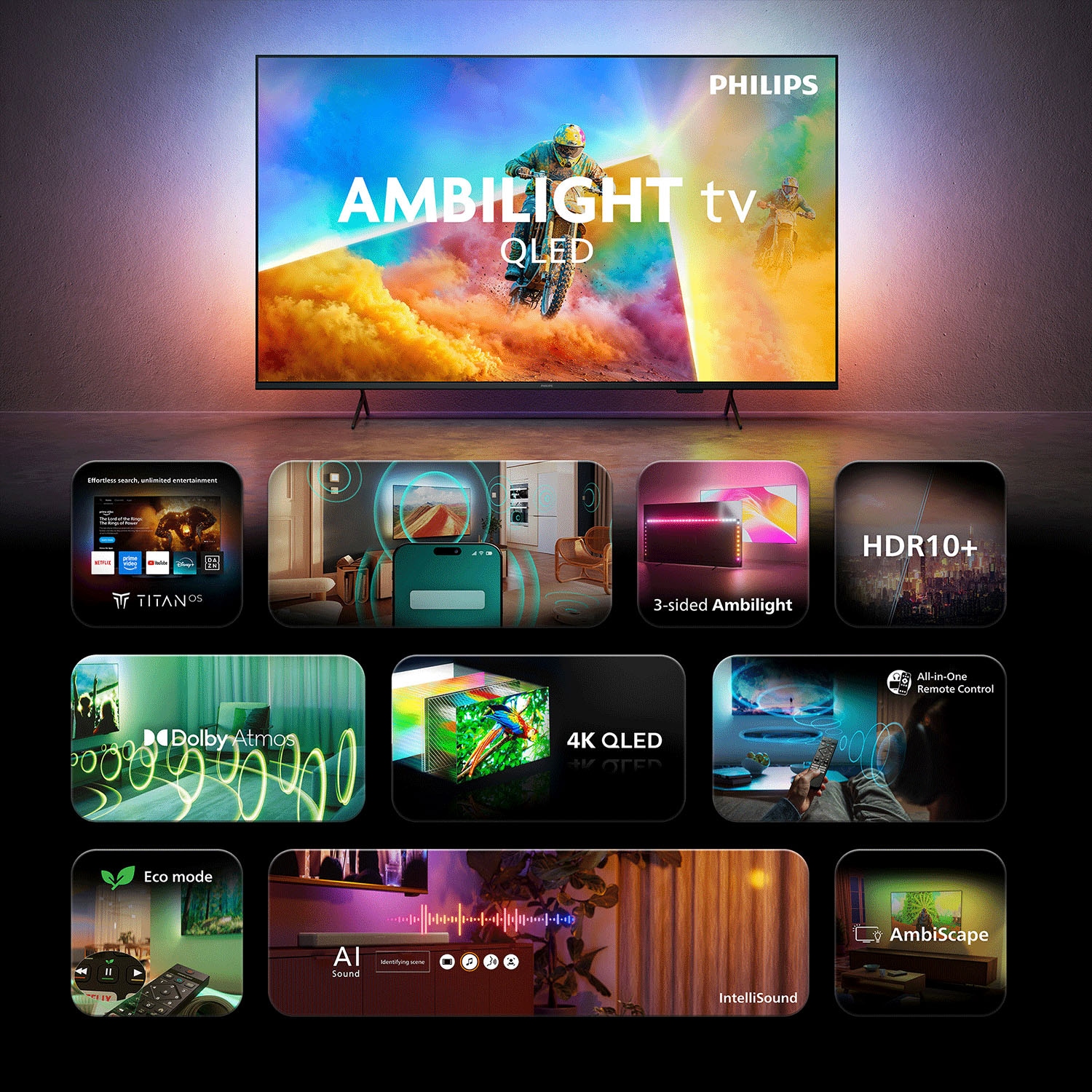 Philips QLED-Fernseher »43PQS8501/12« 108 cm/43 ″ Smart-TV