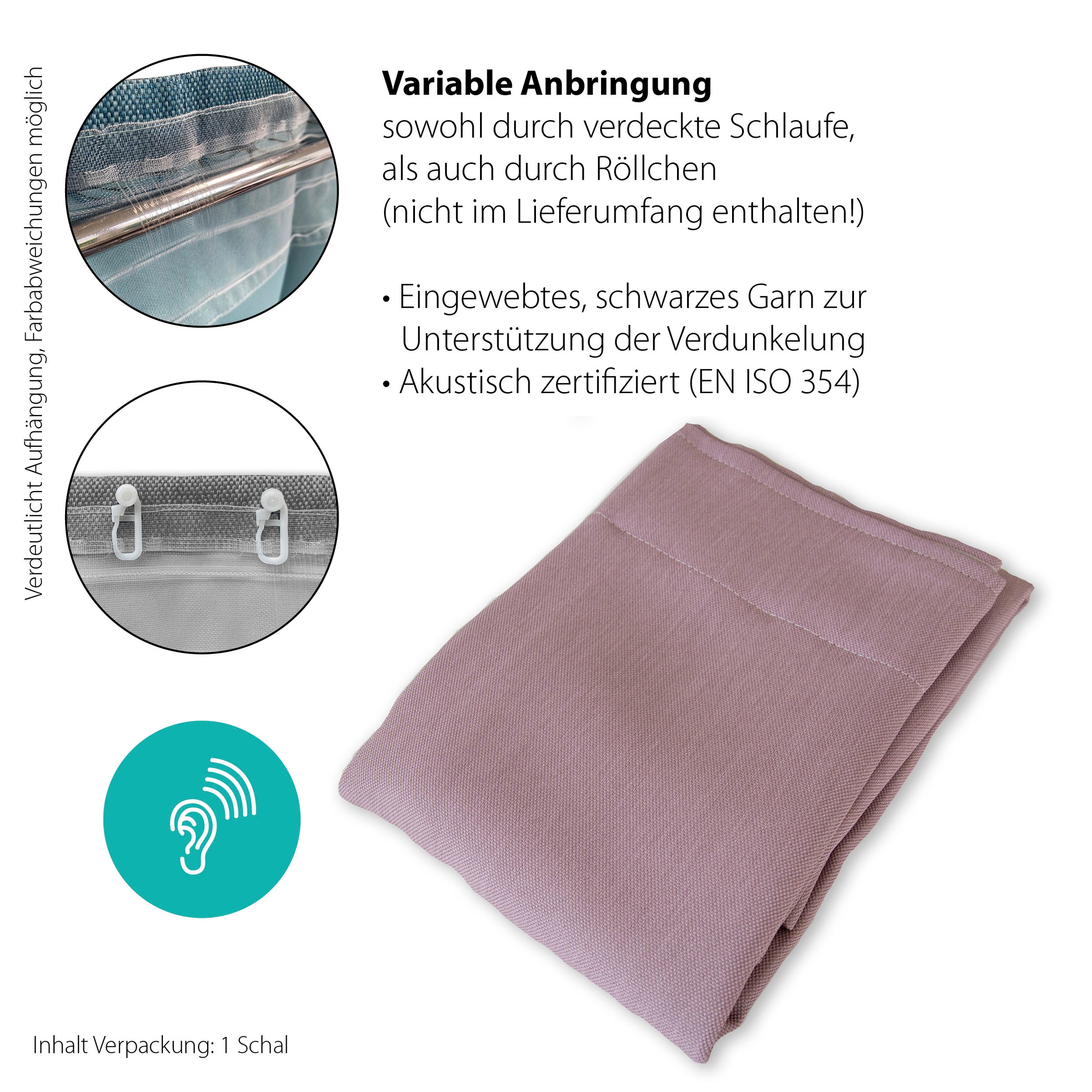 HOMING Vorhang »Galdin«, (1 St.), Verdunklungsvorhang, blickdicht, Thermo, Energiesparend