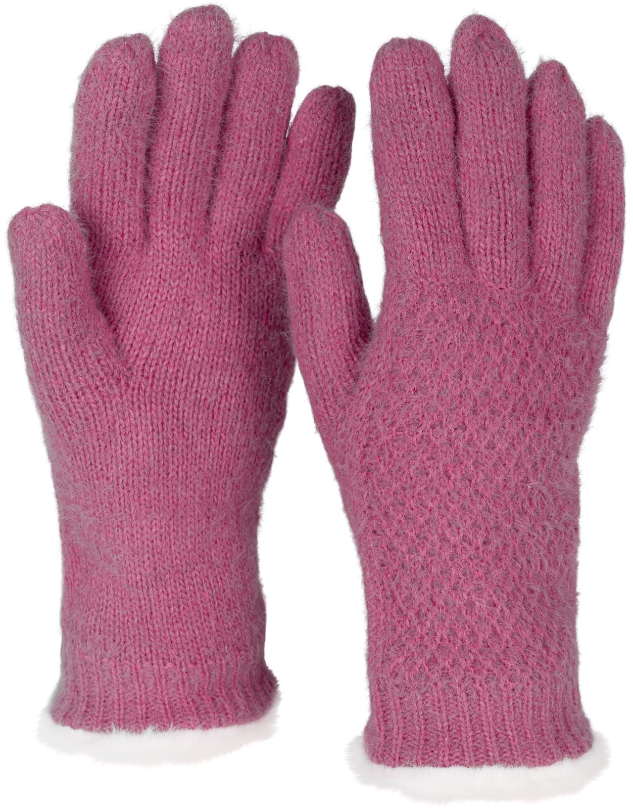 styleBREAKER Strickhandschuhe "Strickhandschuhe mit Reiskornmuster und Fleece" 2 Stk.