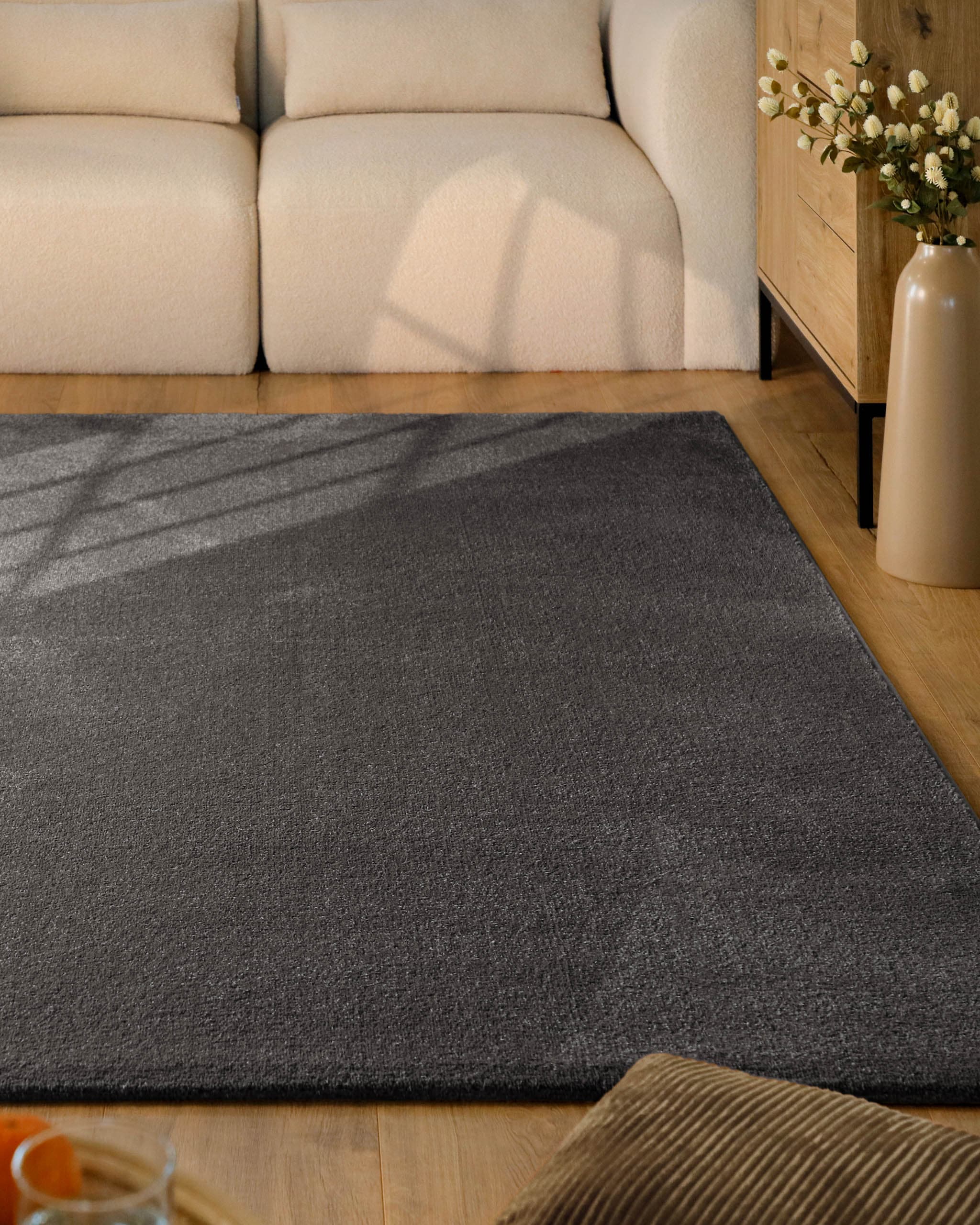 Esprit Teppich "Vegas - ESPRIT Kollektion" rechteckig 15 mm Höhe Kurzflor, uni, gewebt, pflegeleicht, formstabil, für Fußbodenheizung