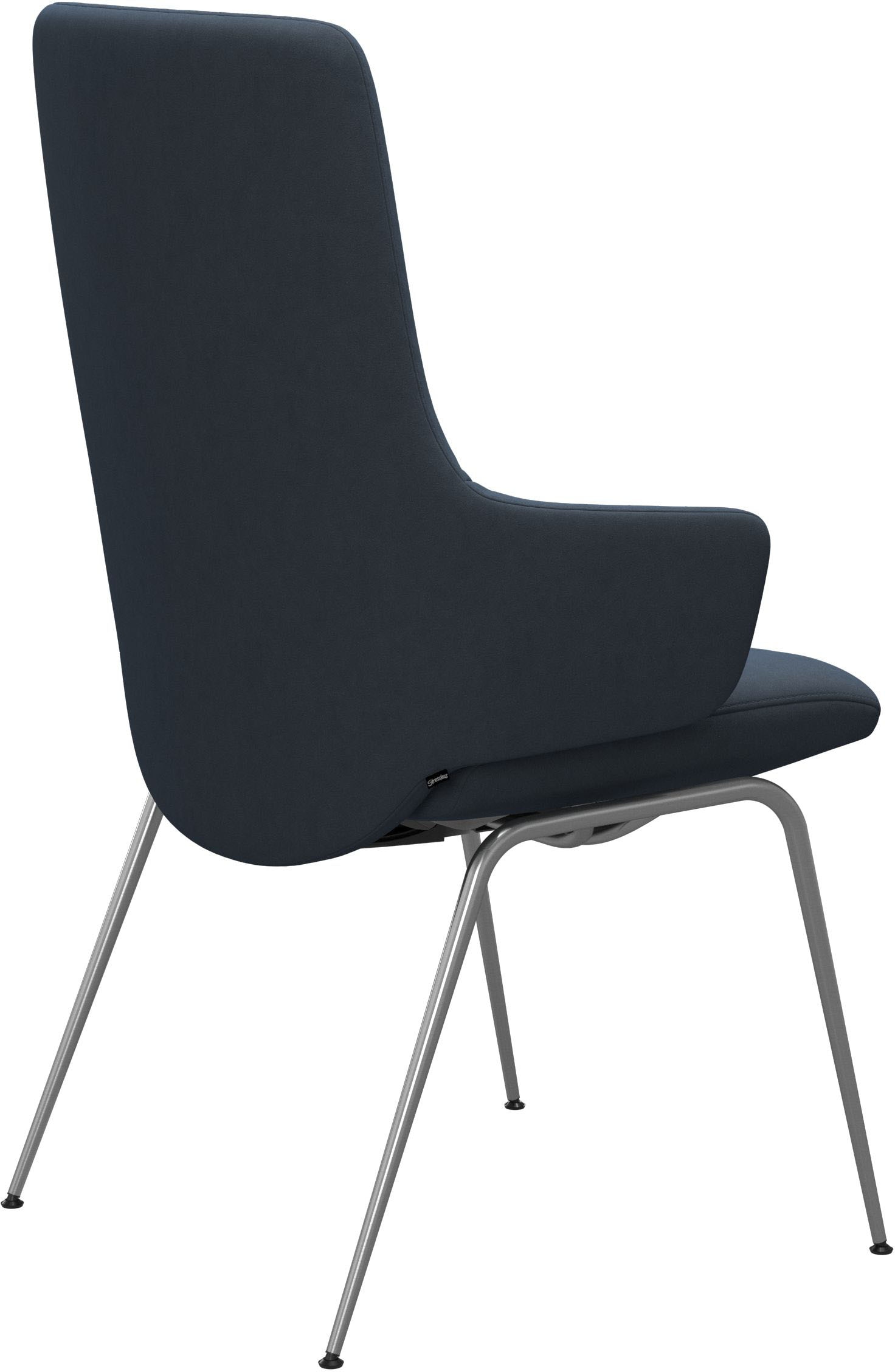 Stressless® Polsterstuhl »Laurel«, Microfaser DINAMICA, High Back mit Armlehne, Größe L, mit Beinen aus Stahl in Chrom matt