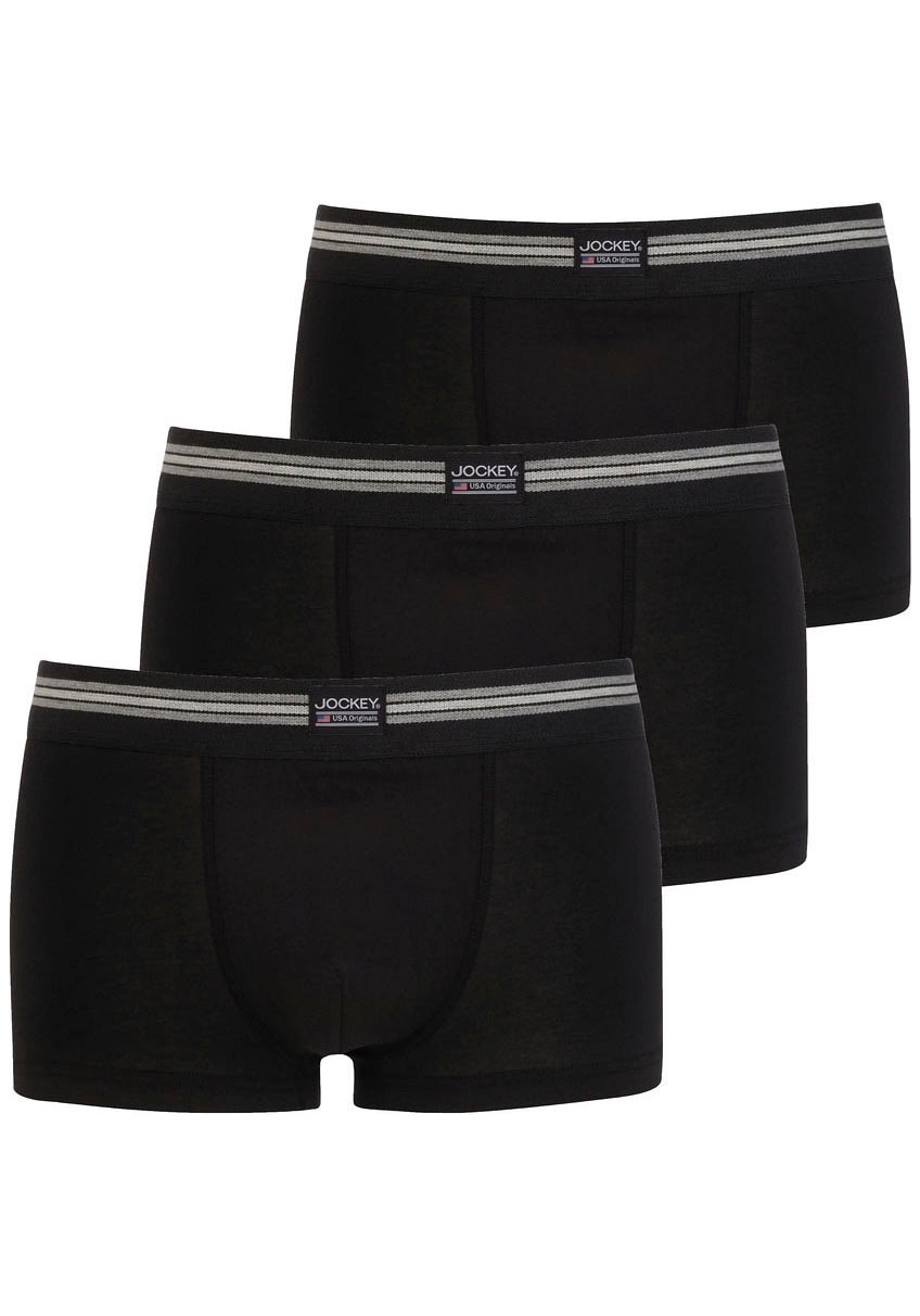 JOCKEY Herren Trunk "Cotton Stretch", Gr. XXL, schwarz, Single Jersey, Obermaterial: 95% Baumwolle, 5% Elasthan, unifarben, Unterhosen, mittlere