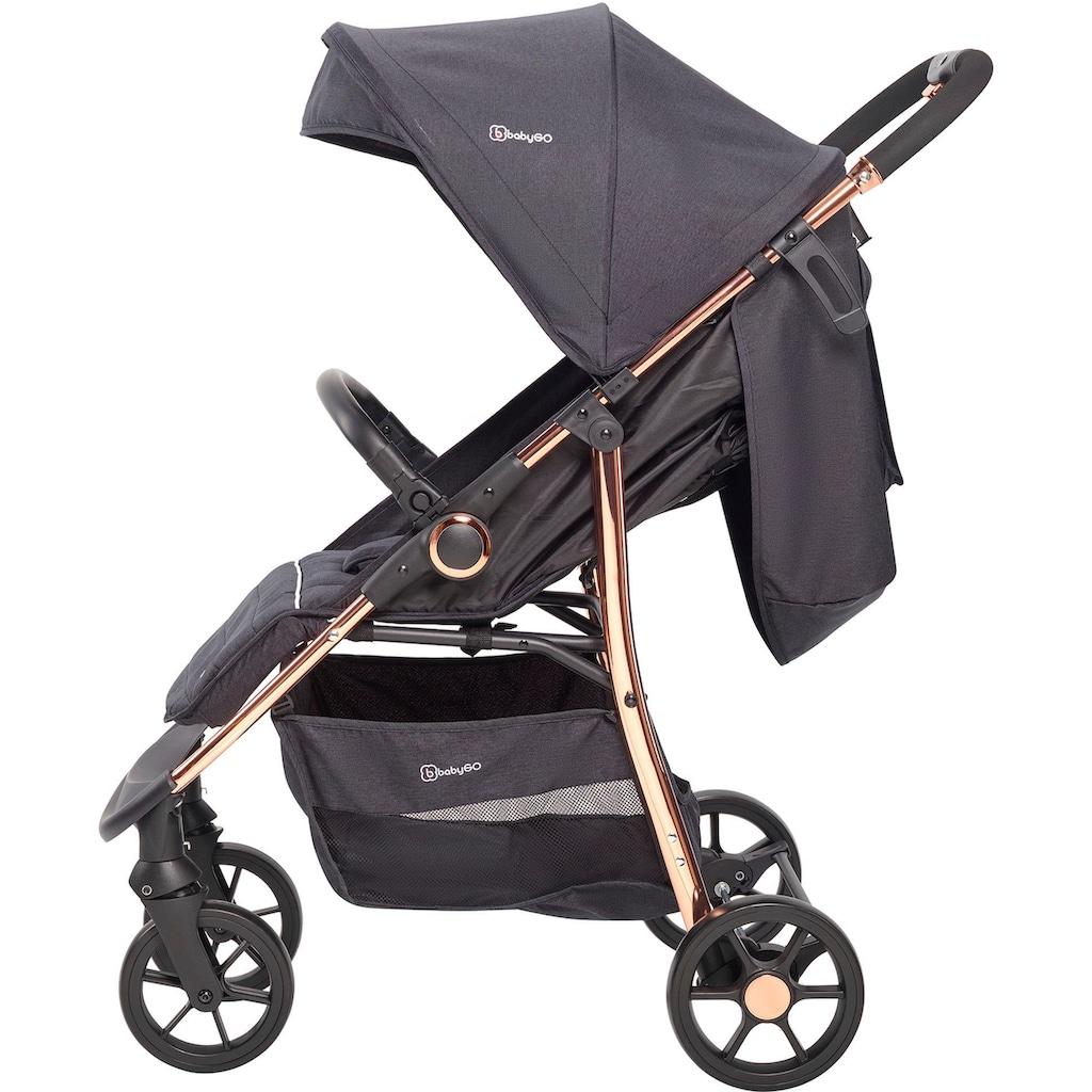 BabyGo Kombi-Kinderwagen »Style - 3in1, rosegold/black«