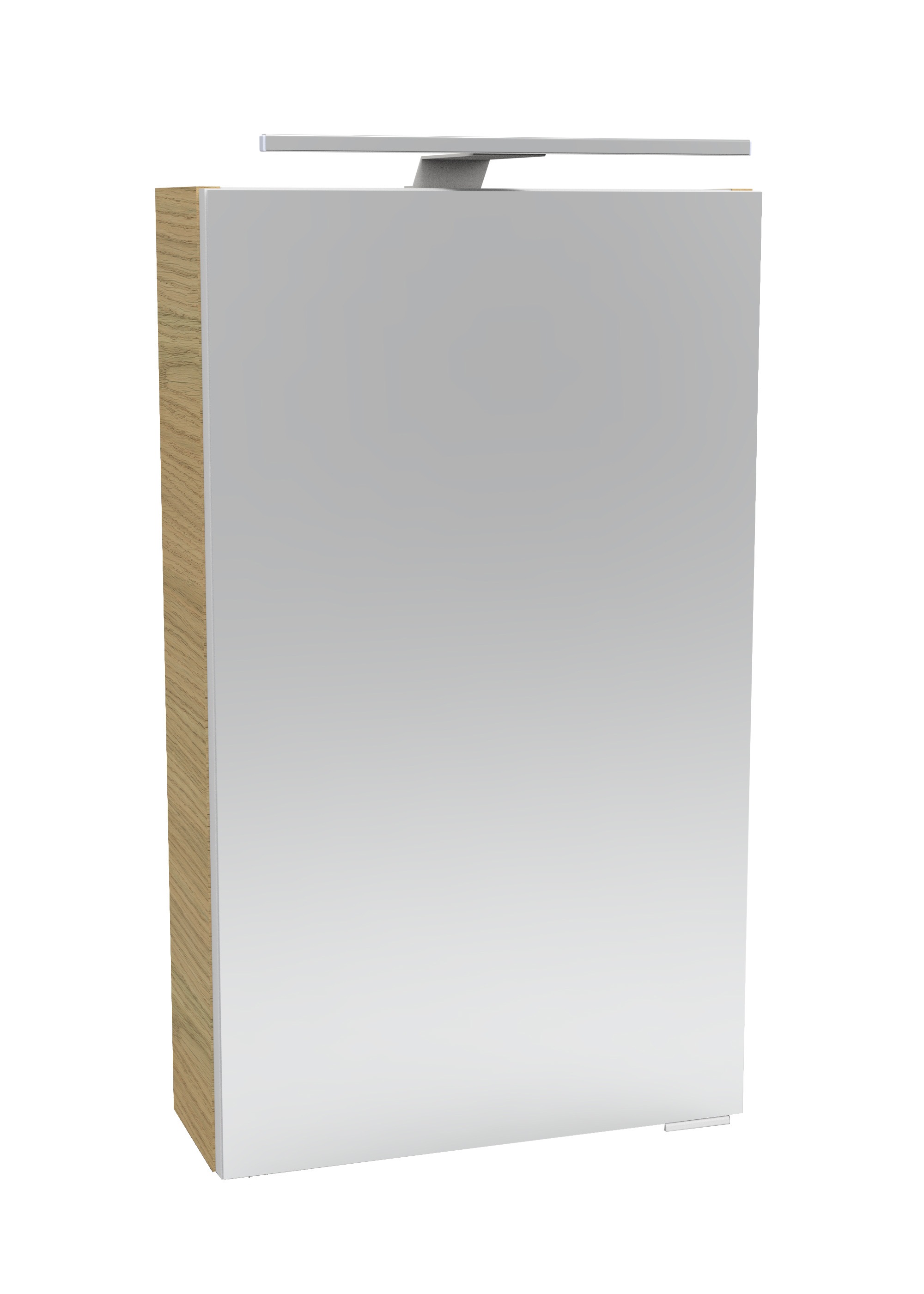 FACKELMANN Spiegelschrank "SBC", (Spiegelschrank mit LED-Aufsatzleuchte), für das Gästebad, Schalter und Steckdose, Brei