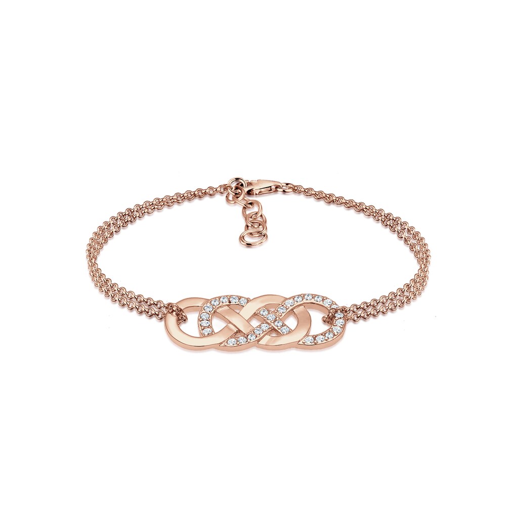 Elli Armband »Infinity Liebe Kristalle 925 Silber«