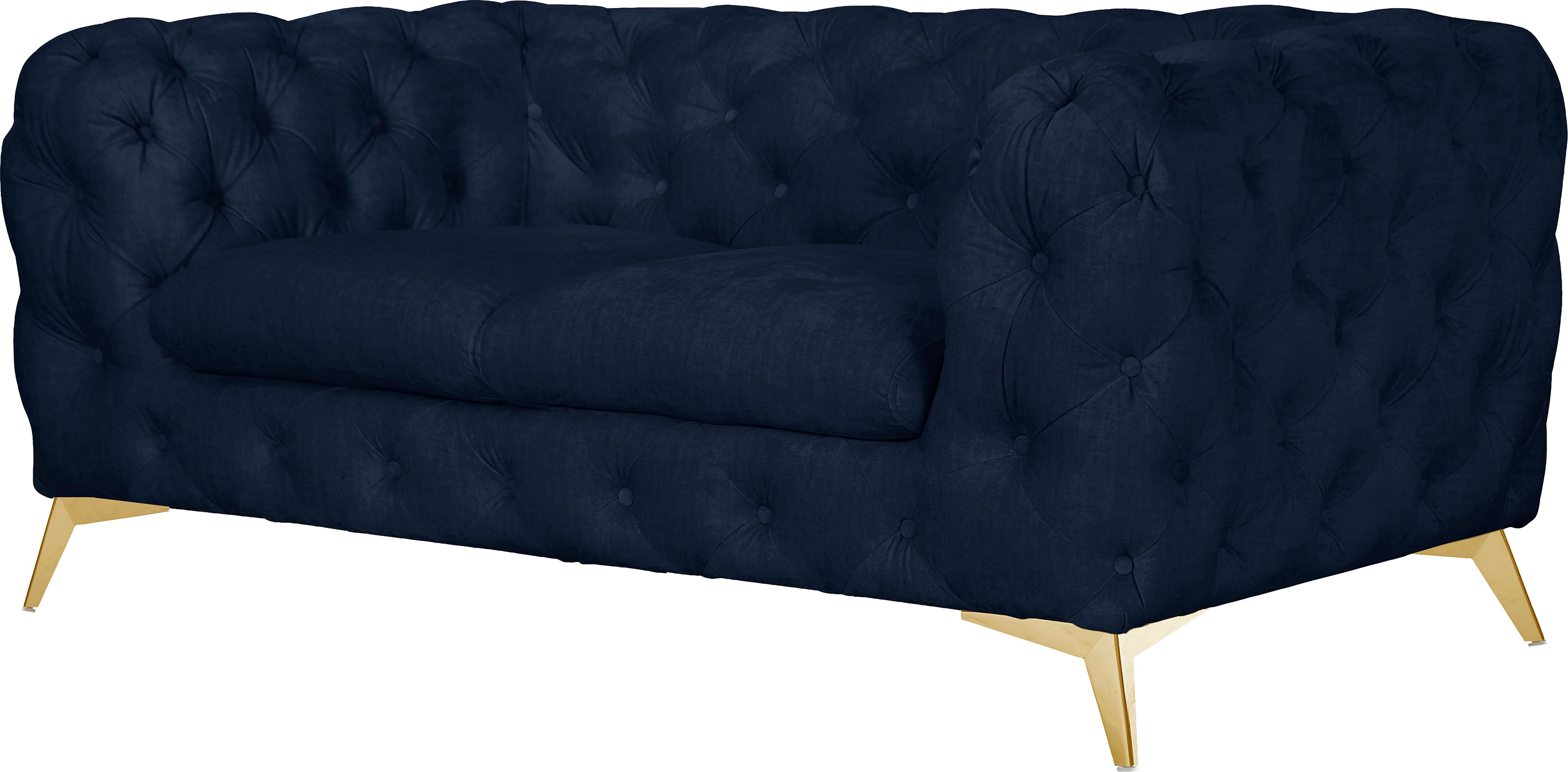 Thumbnail - Leonique Chesterfield-Sofa "Glynis", aufwändige Knopfheftung, moderne Chesterfield Optik, Fußfarbe wählbar