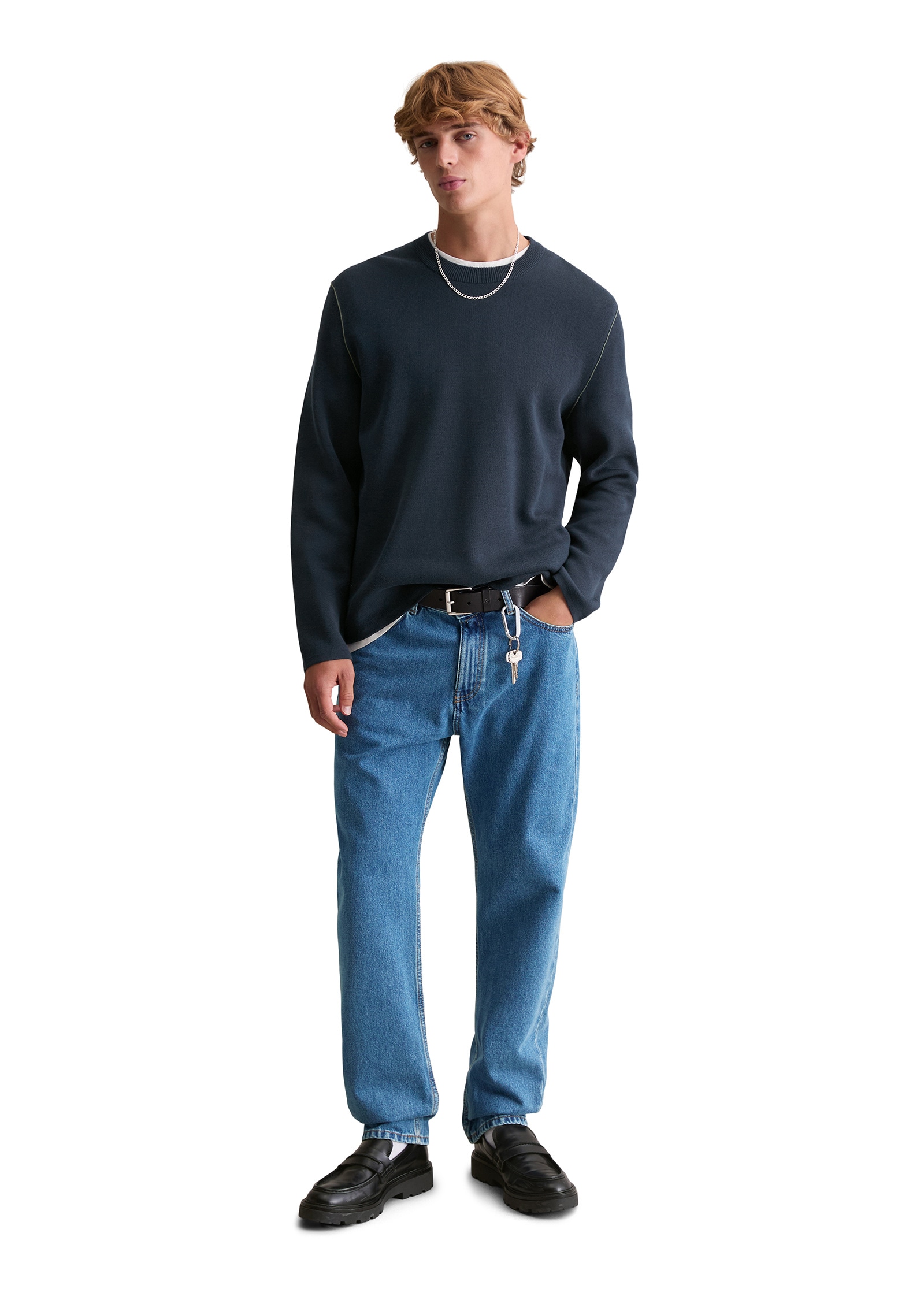 Marc O'Polo DENIM Strickpullover »aus Double-Face-Cotton«