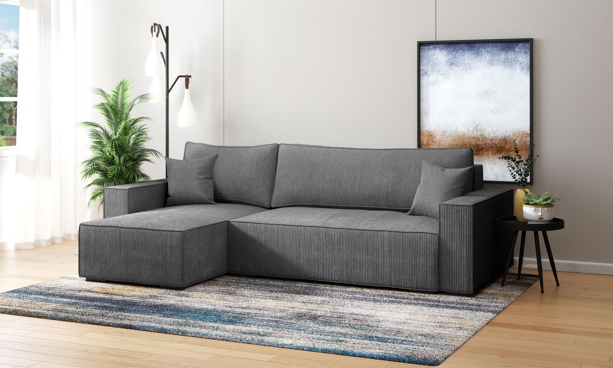 INOSIGN Ecksofa "Wylie", Cord, Recamiere beidseitig montierbar, mit Bettfun günstig online kaufen