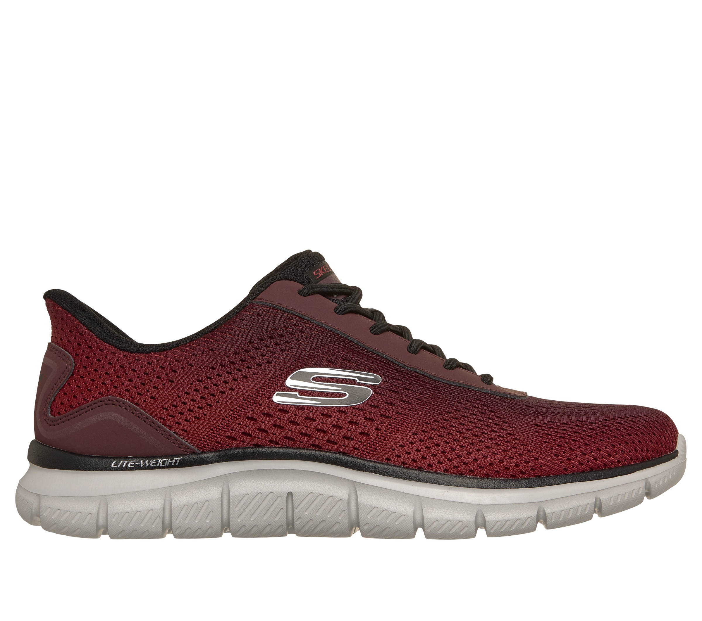 Slip-On Sneaker SKECHERS "TRACK", Herren, Gr. 43, rot, schwarz, Lederimitat, Textil, Schuhe, Schlupfschuh, Freizeitschuh, Sportschuh mit Memory Foam 3