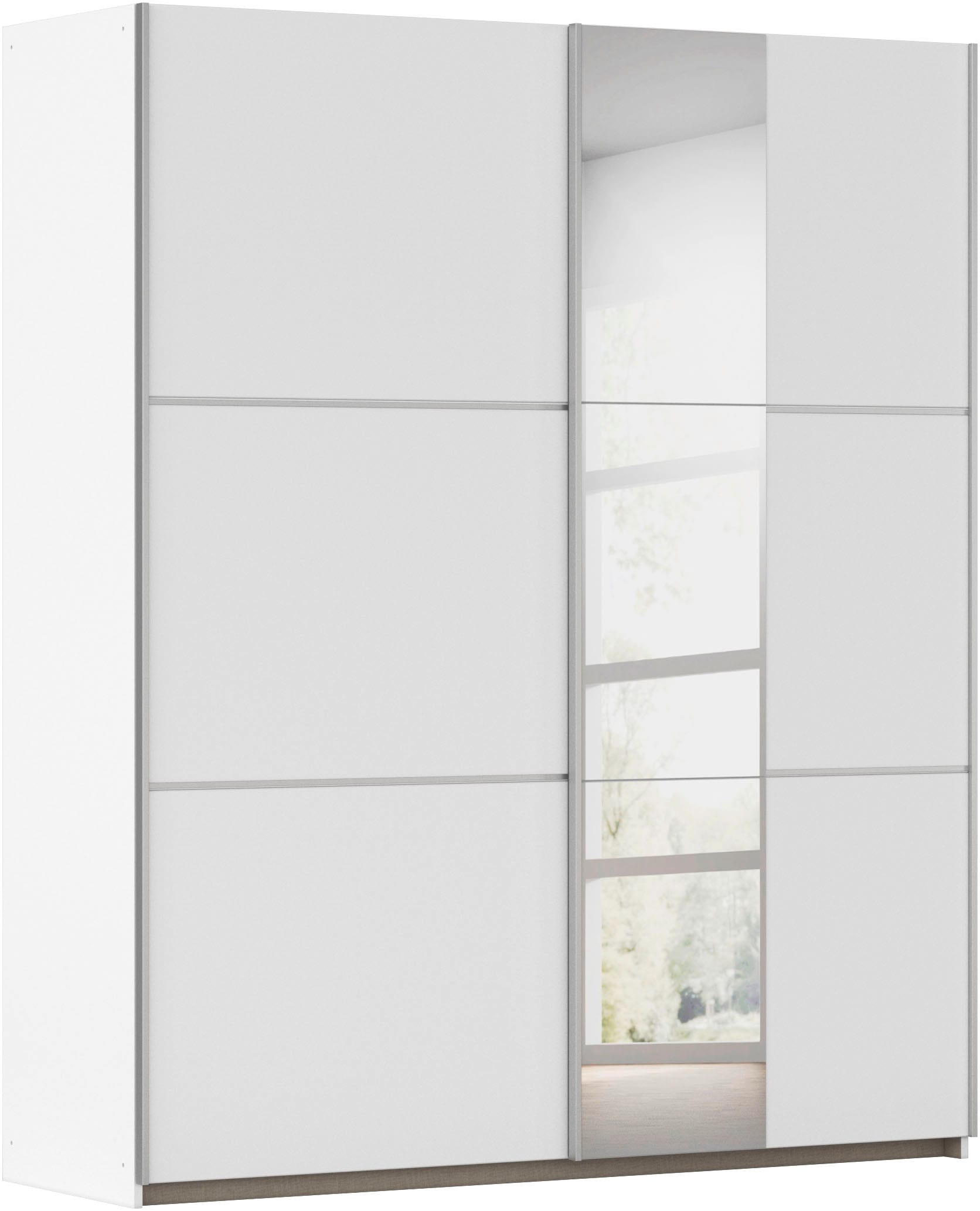 OTTO home Kleiderschrank "Mehrzweckschrank Aktenschrank Möbel Mietswohnung TOPSELLER ASTANA" 3 Ausstattungen BASIC/CLASSIC/PREMIUM (inkl. SOFT-CLOSE-FUNKTION), mit 3 Spiegelelementen, Metallgriffleisten alufarbig MADE IN GERMANY
