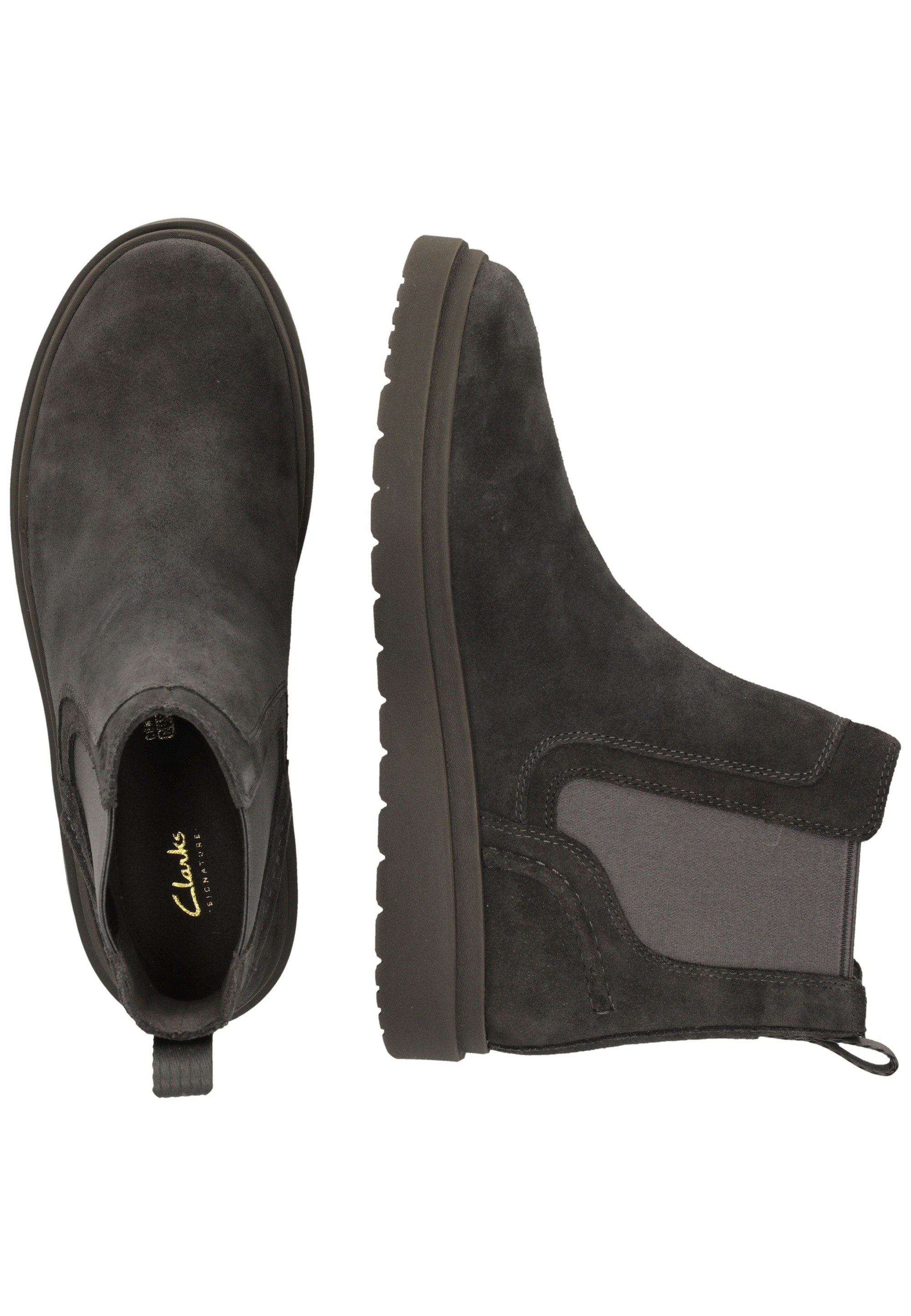 Clarks Polden Easy Lederstiefel Grau (45) 3