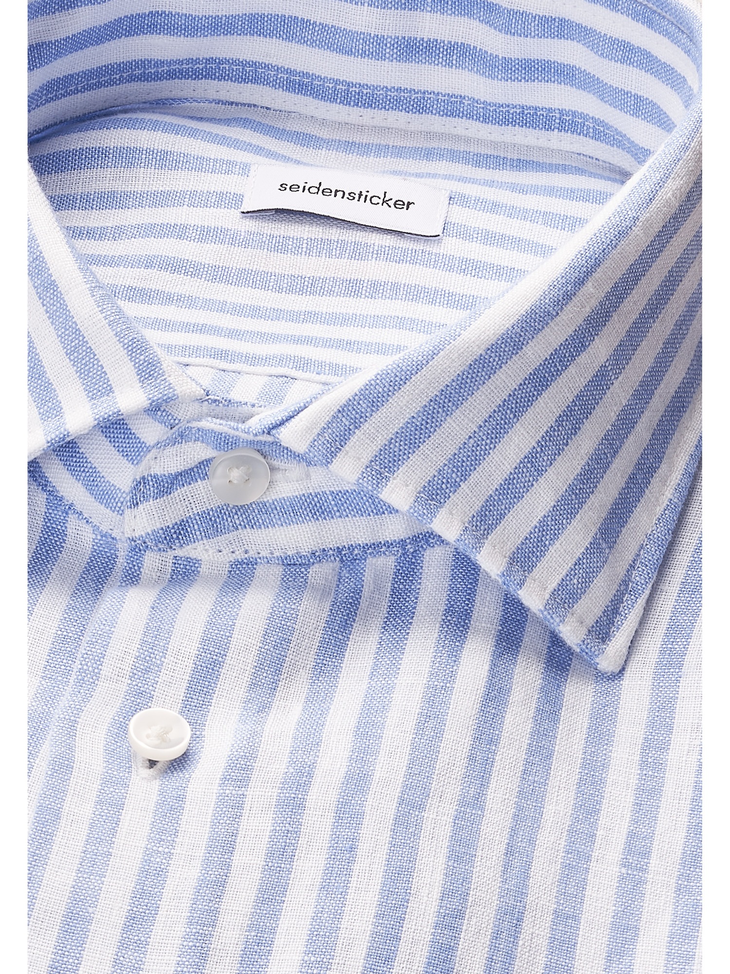 seidensticker Leinenhemd »Schwarze Rose« Shaped 1/1 Kentkragen Gestreift